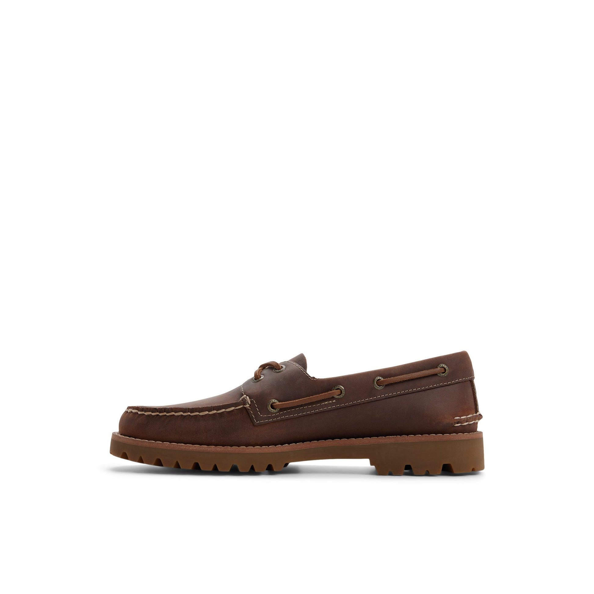 Three-quarter angle of Royal brown Authentic Original™ 2-Eye Lug Boat Shoe Boat Shoe's back side
