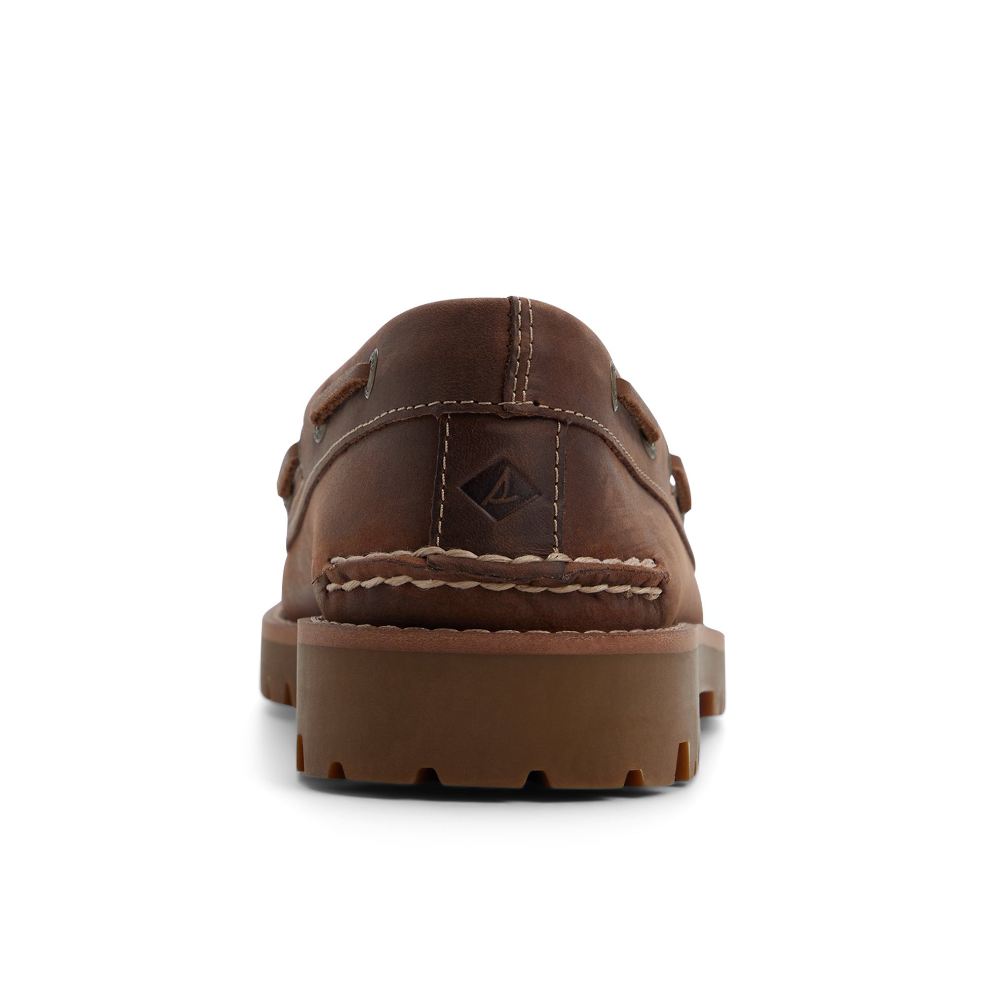 Three-quarter angle of Royal brown Authentic Original™ 2-Eye Lug Boat Shoe Boat Shoe's front side