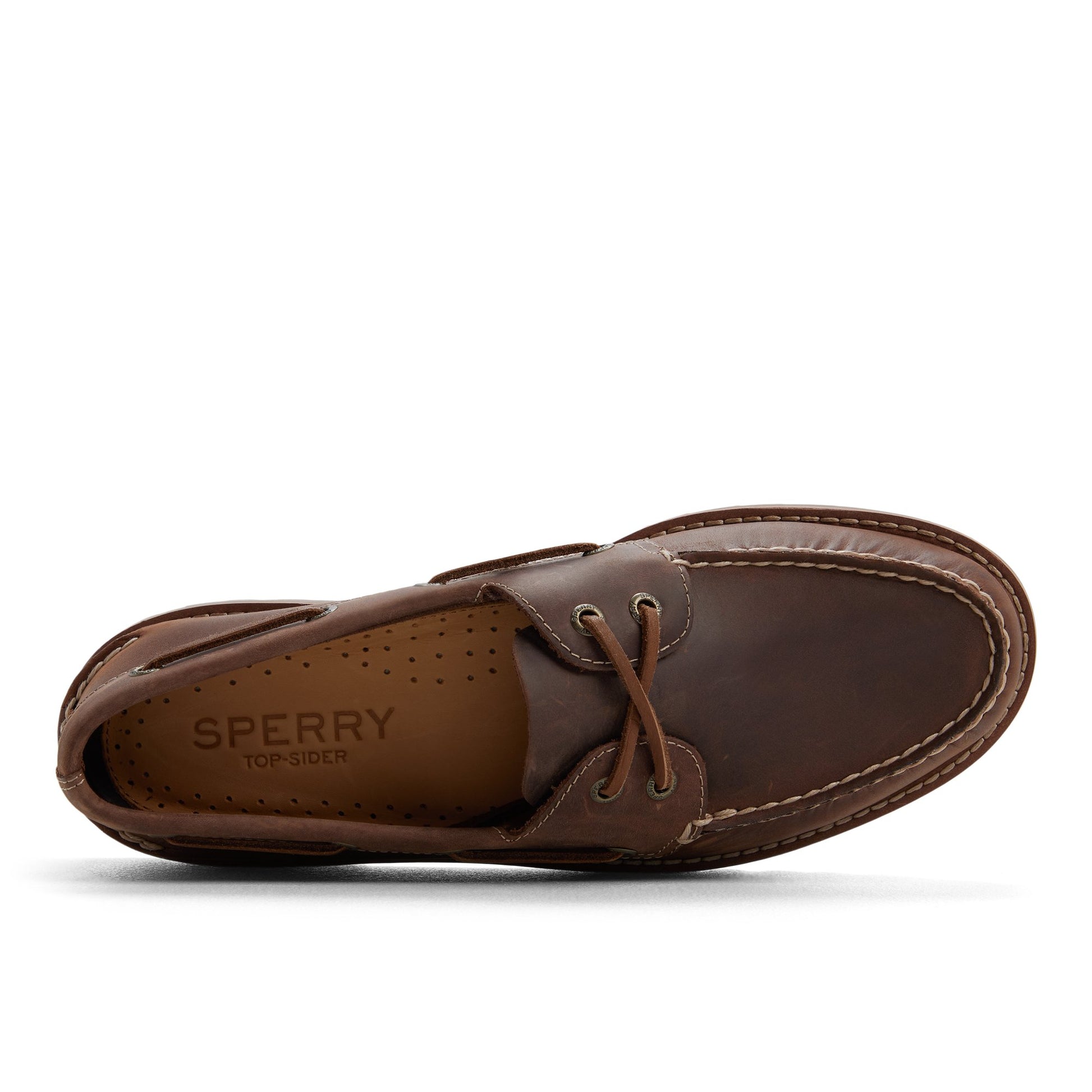 Top-down view of the Royal brown Authentic Original™ 2-Eye Lug Boat Shoe Boat Shoe