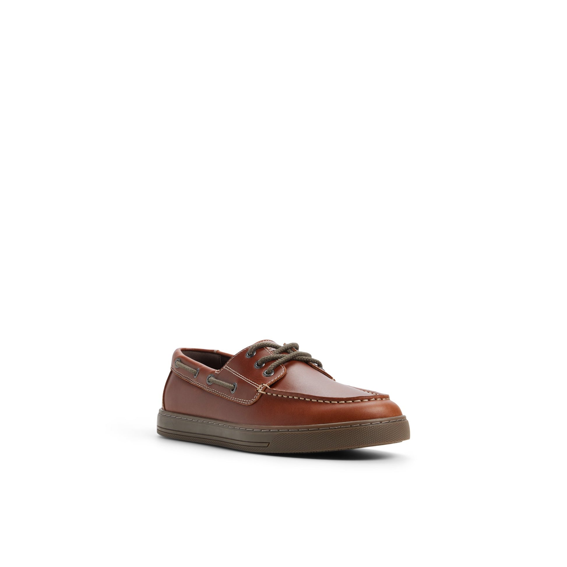 Side view of Tan Como Moc Loafer Boat Shoe Sneaker