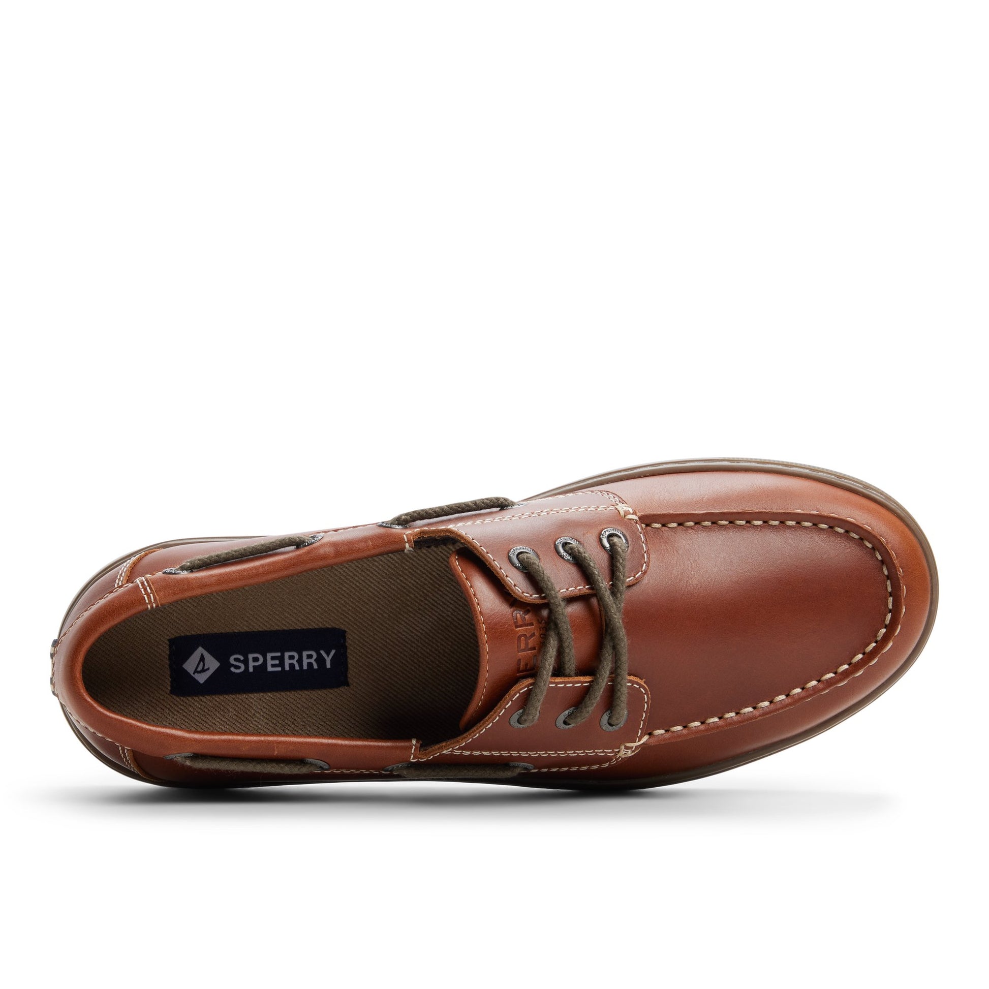 Top-down view of the Tan Como Moc Loafer Boat Shoe Sneaker