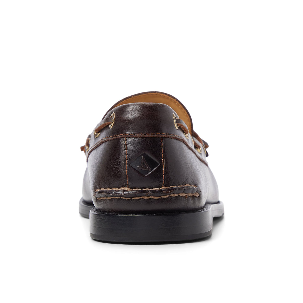 Three-quarter angle of Dark brown Prescott Gold Cup™ 1-Eye Boat Shoe Boat Shoe's front side