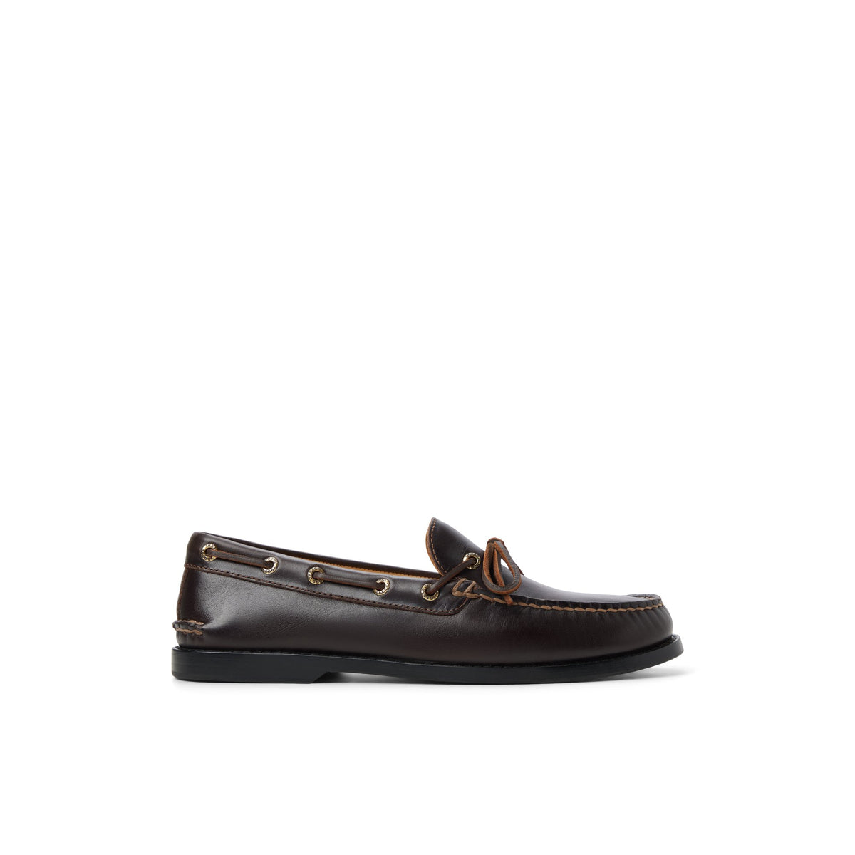 Main View of Dark brown Prescott Gold Cup™ 1-Eye Boat Shoe Boat Shoe for Mens