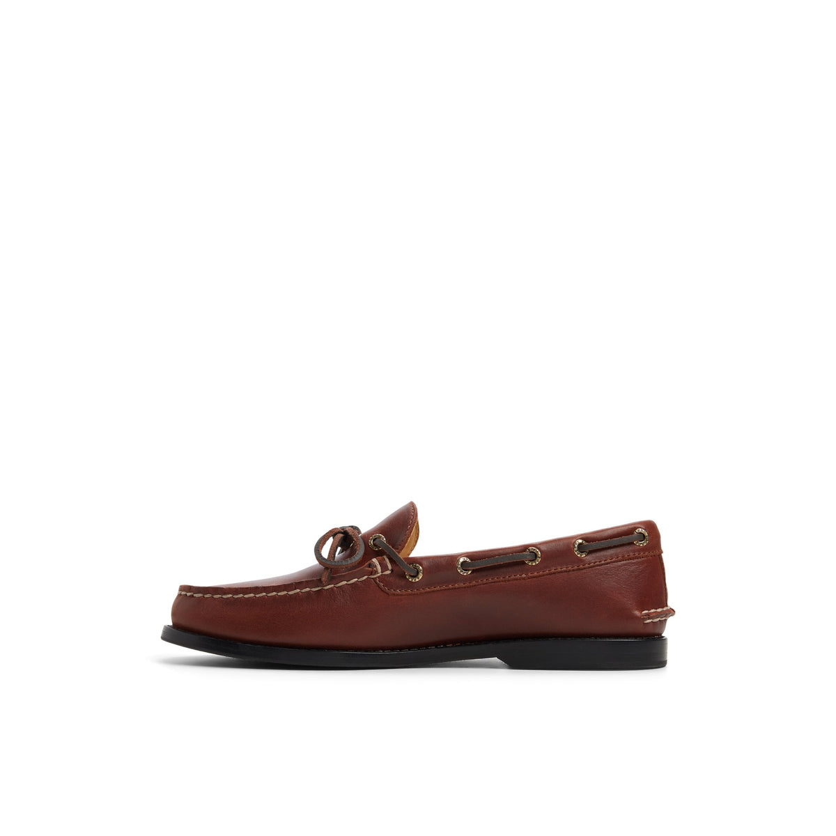Three-quarter angle of Dark red Prescott Gold Cup™ 1-Eye Boat Shoe Boat Shoe's back side