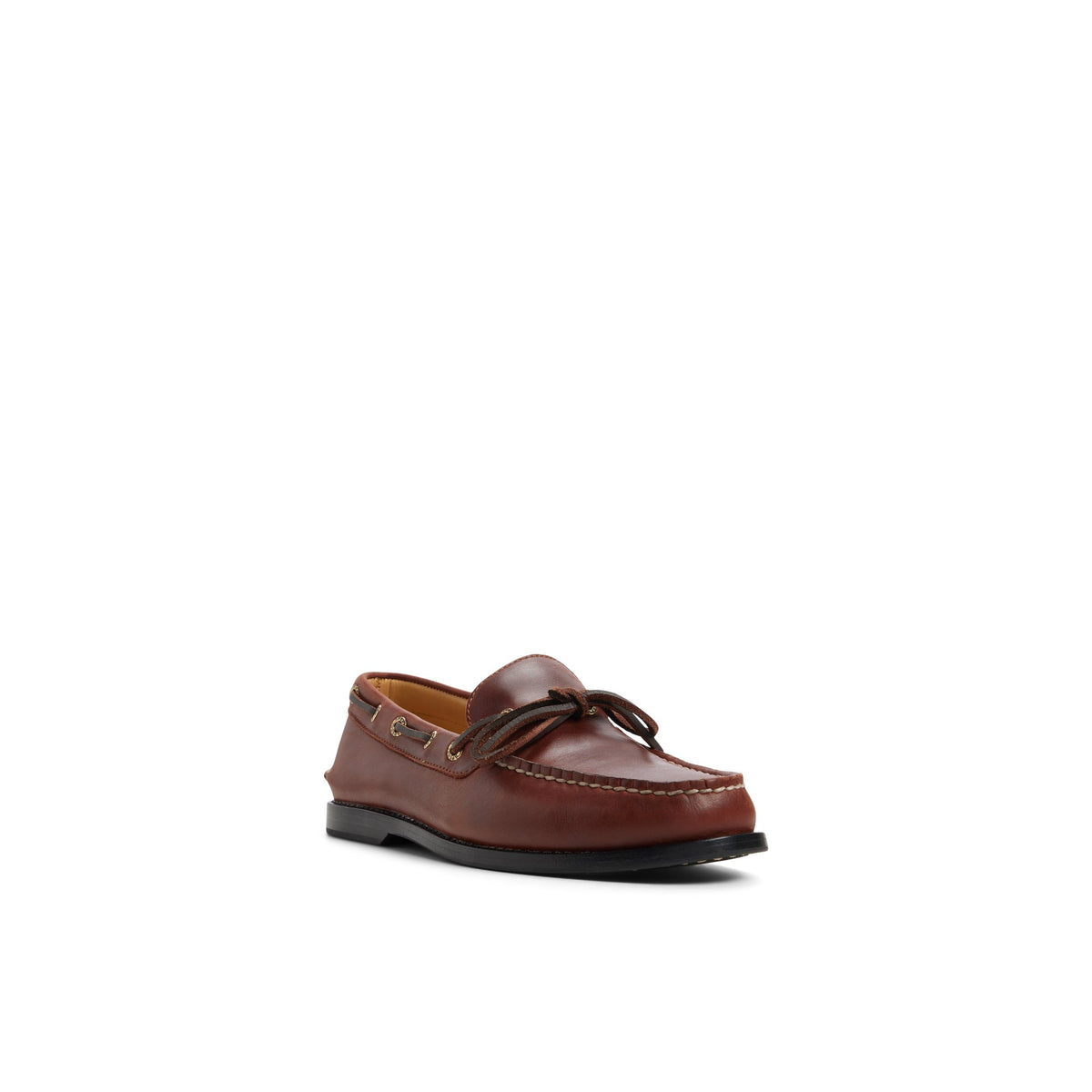 Side view of Dark red Prescott Gold Cup™ 1-Eye Boat Shoe Boat Shoe