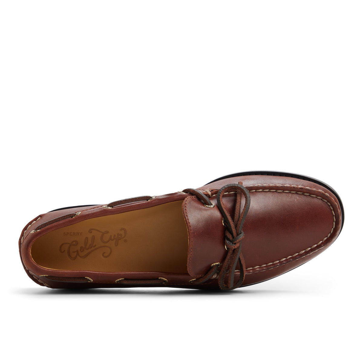 Top-down view of the Dark red Prescott Gold Cup™ 1-Eye Boat Shoe Boat Shoe