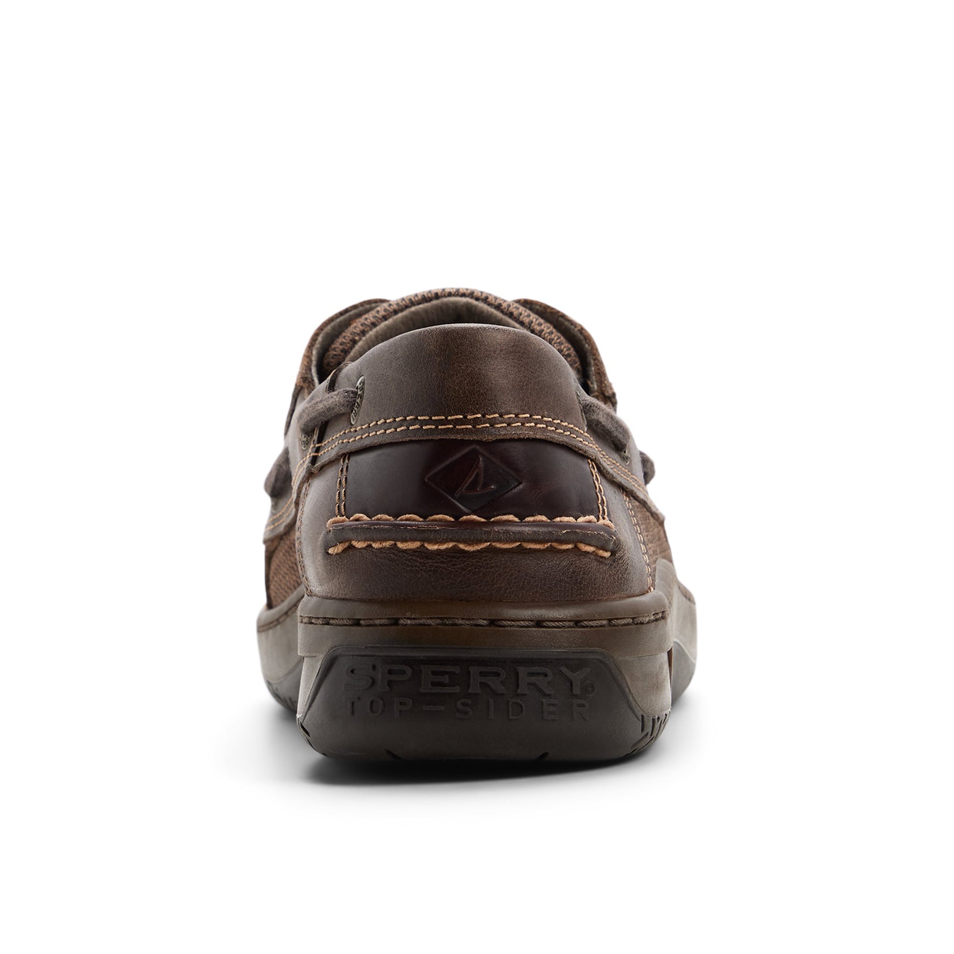 Three-quarter angle of Dark brown Billfish™ 3-Eye Boat Shoe Boat Shoes's front side