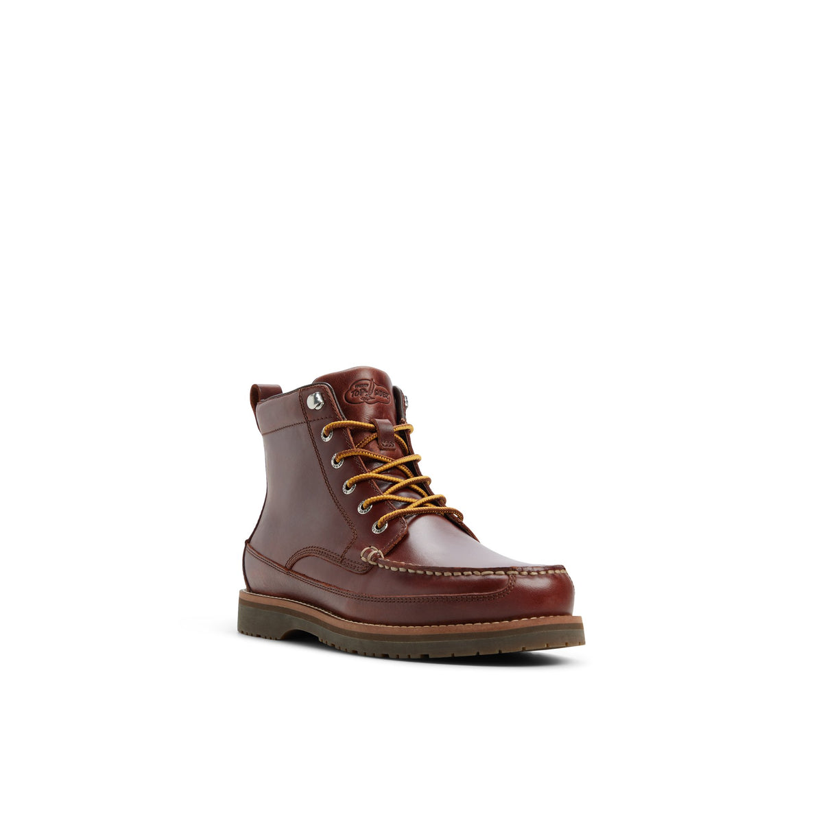 Side view of Brown Mini Lug Top Sider Cloud Moc Boot