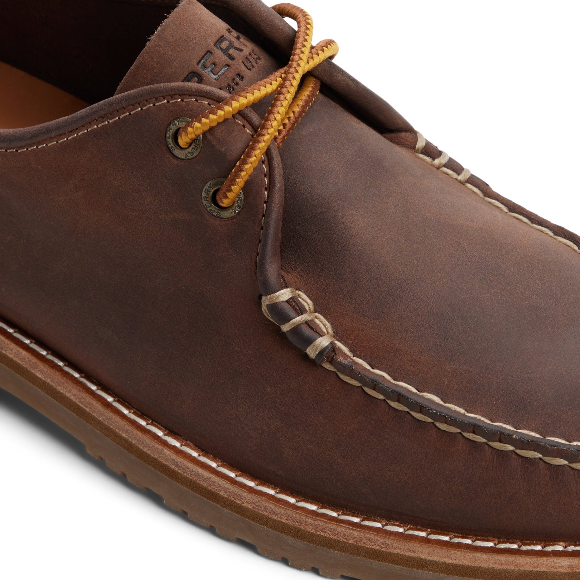 View of Royal brown Authentic Original™ Mini Lug Captain's Oxford Captain's Oxford's sole