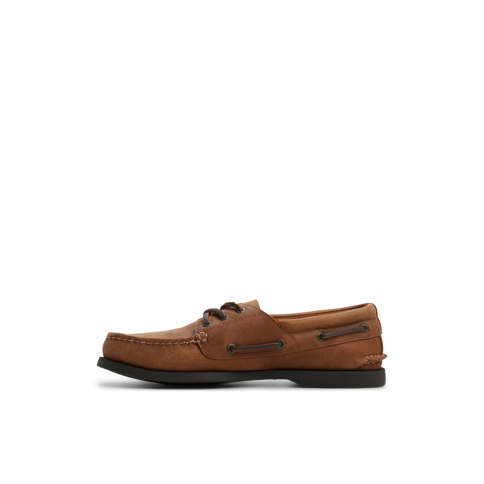 Three-quarter angle of Tan Authentic Original™ 3-Eye Boat Shoe Boat Shoe's back side