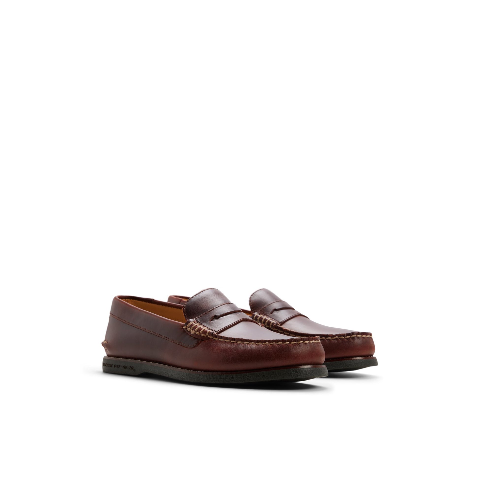 Side view of Brown Gold Cup™ Cambridge Penny Loafer Loafer Moccasin Casual Shoes