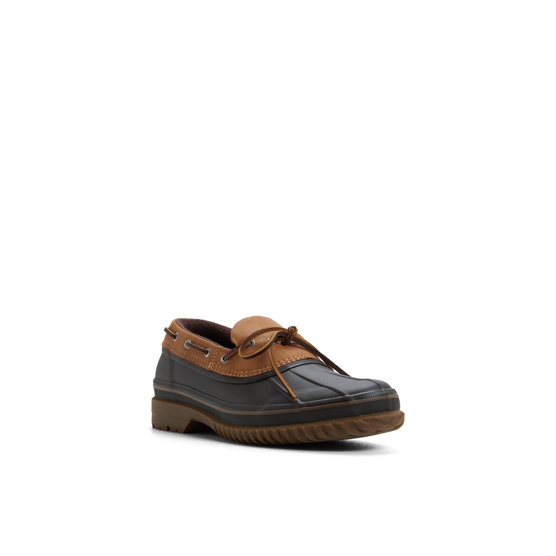 Side view of Tan Drake 1-Eye Boat Shoe Duck Boots