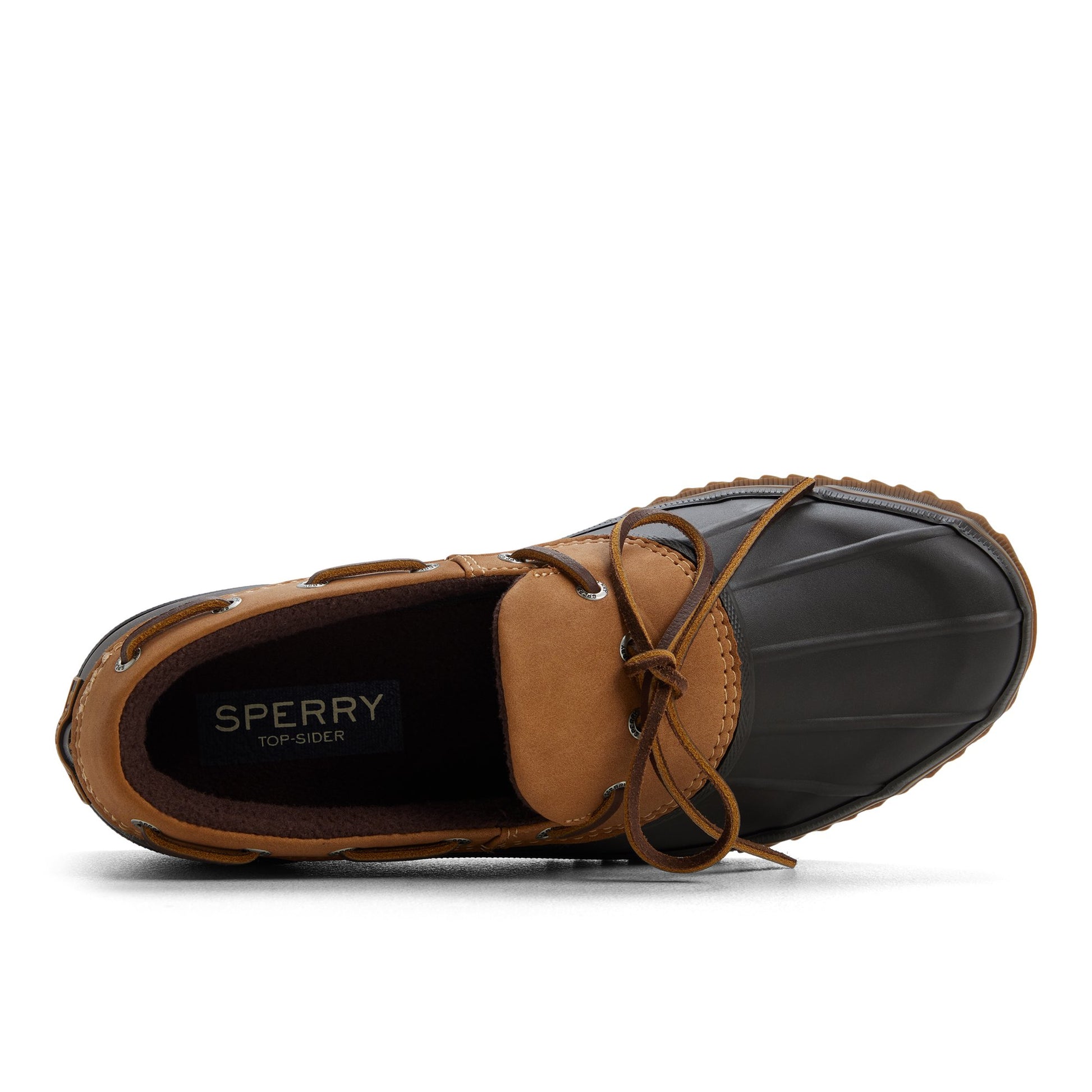 Top-down view of the Tan Drake 1-Eye Boat Shoe Duck Boots