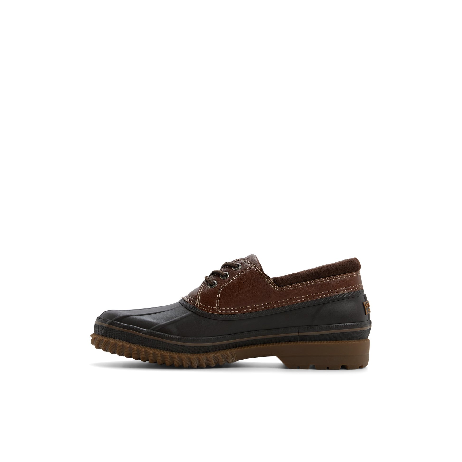 Three-quarter angle of Other brown Drake 3-Eye Boat Shoe Duck Boots's back side