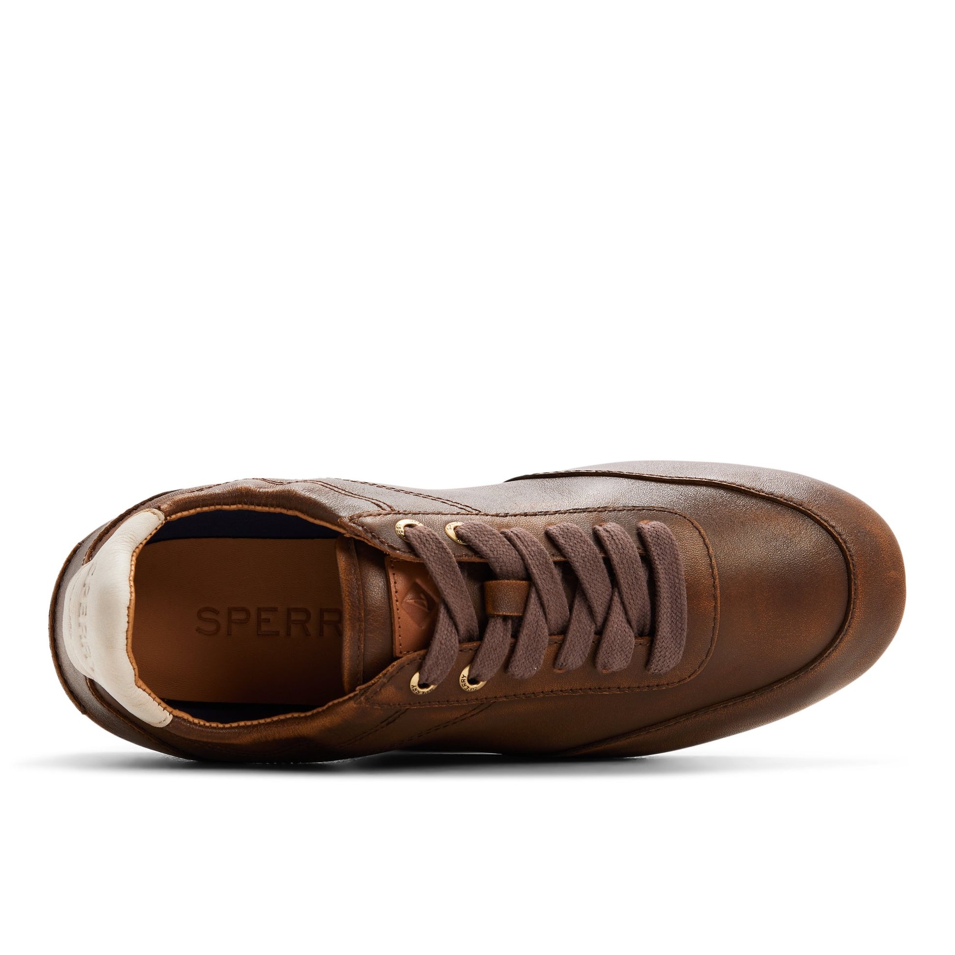 Top-down view of the Brown Slim Jogger Sneaker Low Top Sneakers