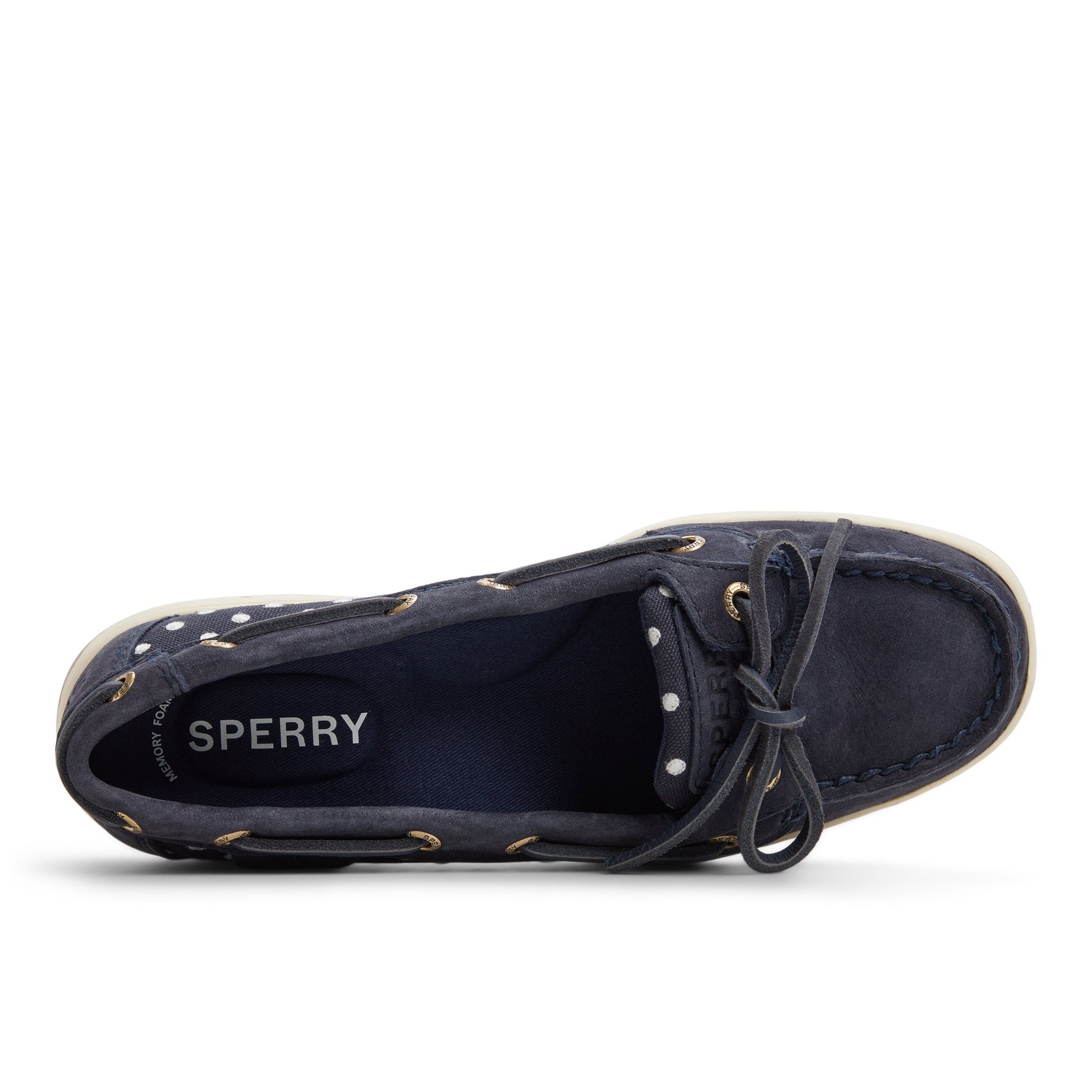 Top-down view of the Blue/white combo Angelfish 1 Eye Boat Shoe Boat Shoe