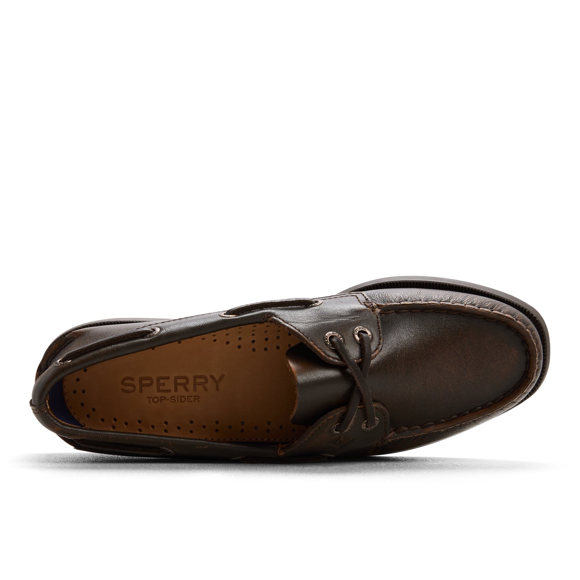 Top-down view of the Brown multi Authentic Original™ 2 Eye Boat Shoe Boat Shoes