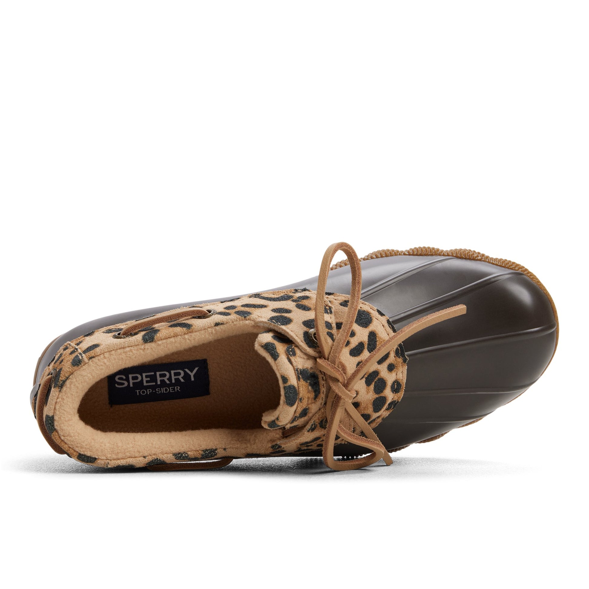 Top-down view of the Brown primary - multi Saltwater™ 1 Eye Duck Shoe Duck Boots