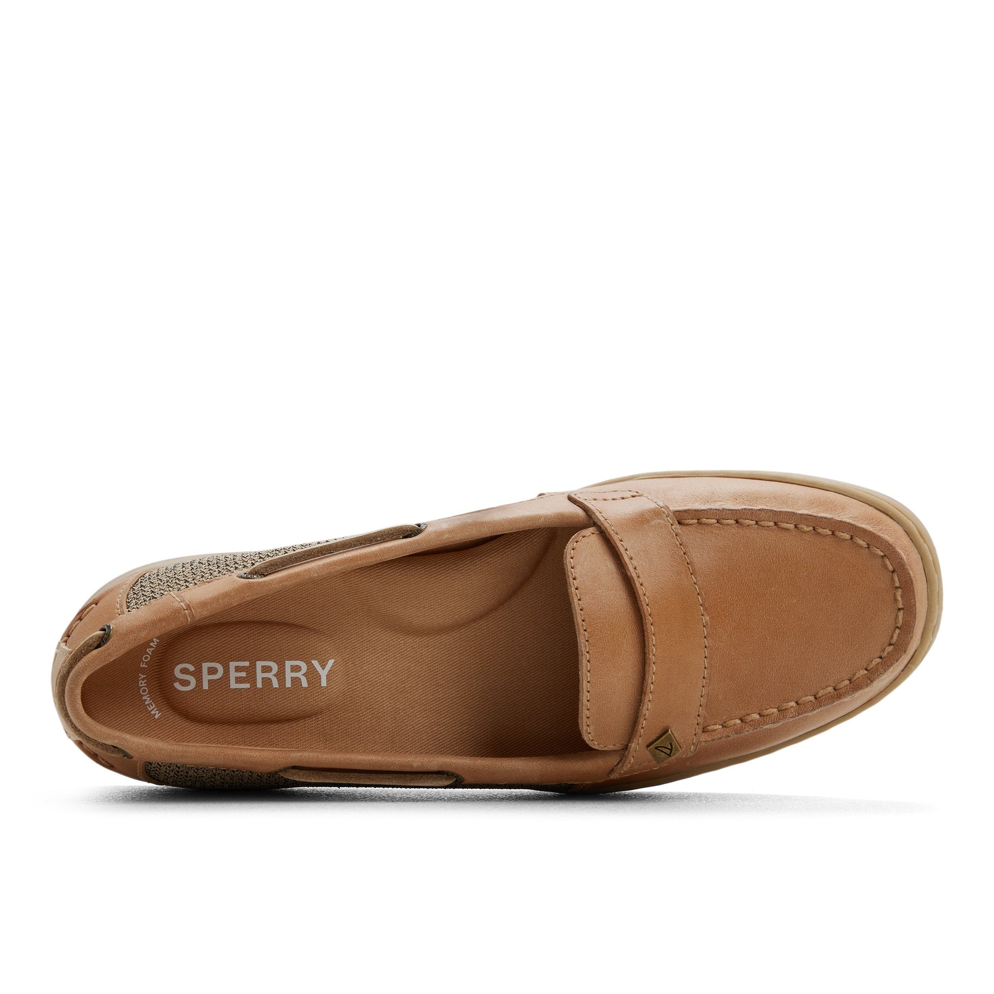 Top-down view of the Linen multi Minnow Fish Loafer Boat Shoe Loafer