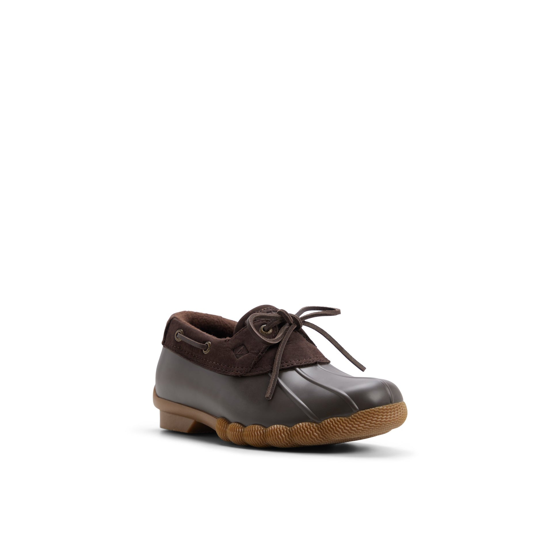 Side view of Dark brown Saltwater™ 1 Eye Duck Shoe Duck Boots