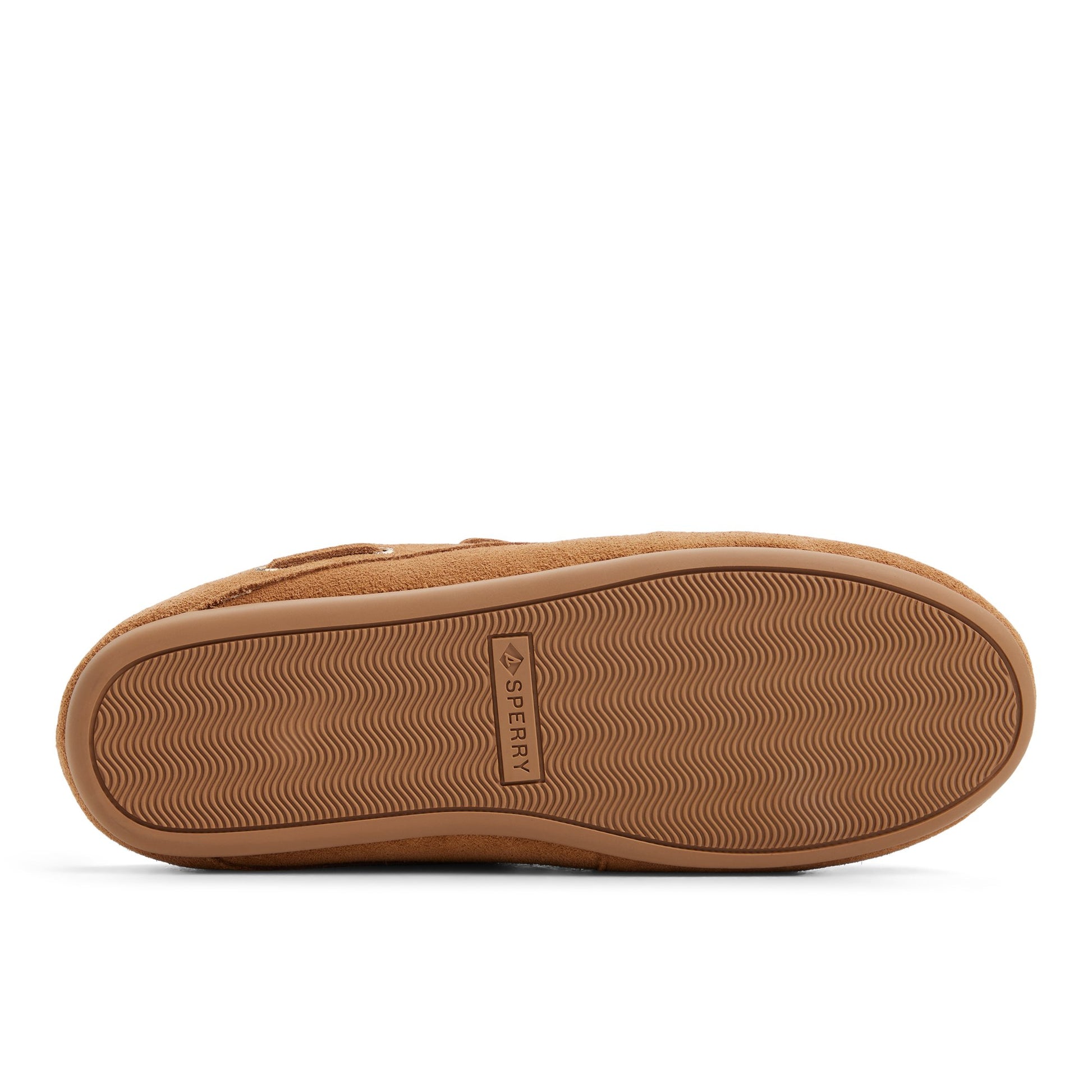 Close-up of the Tan Slim Boat Mule Boat Shoe