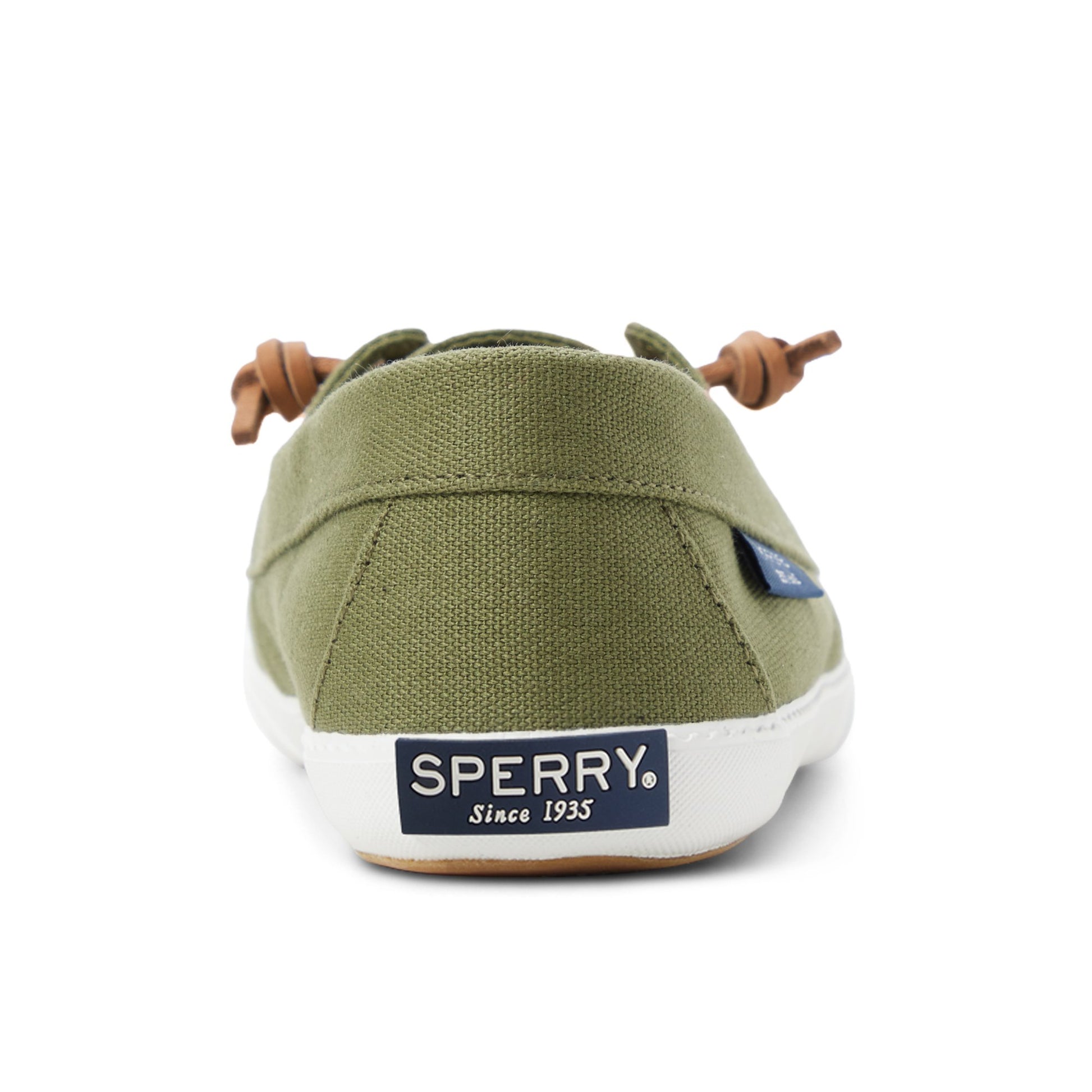 Three-quarter angle of Khaki Lounge Away Sneaker Slip Ons's front side