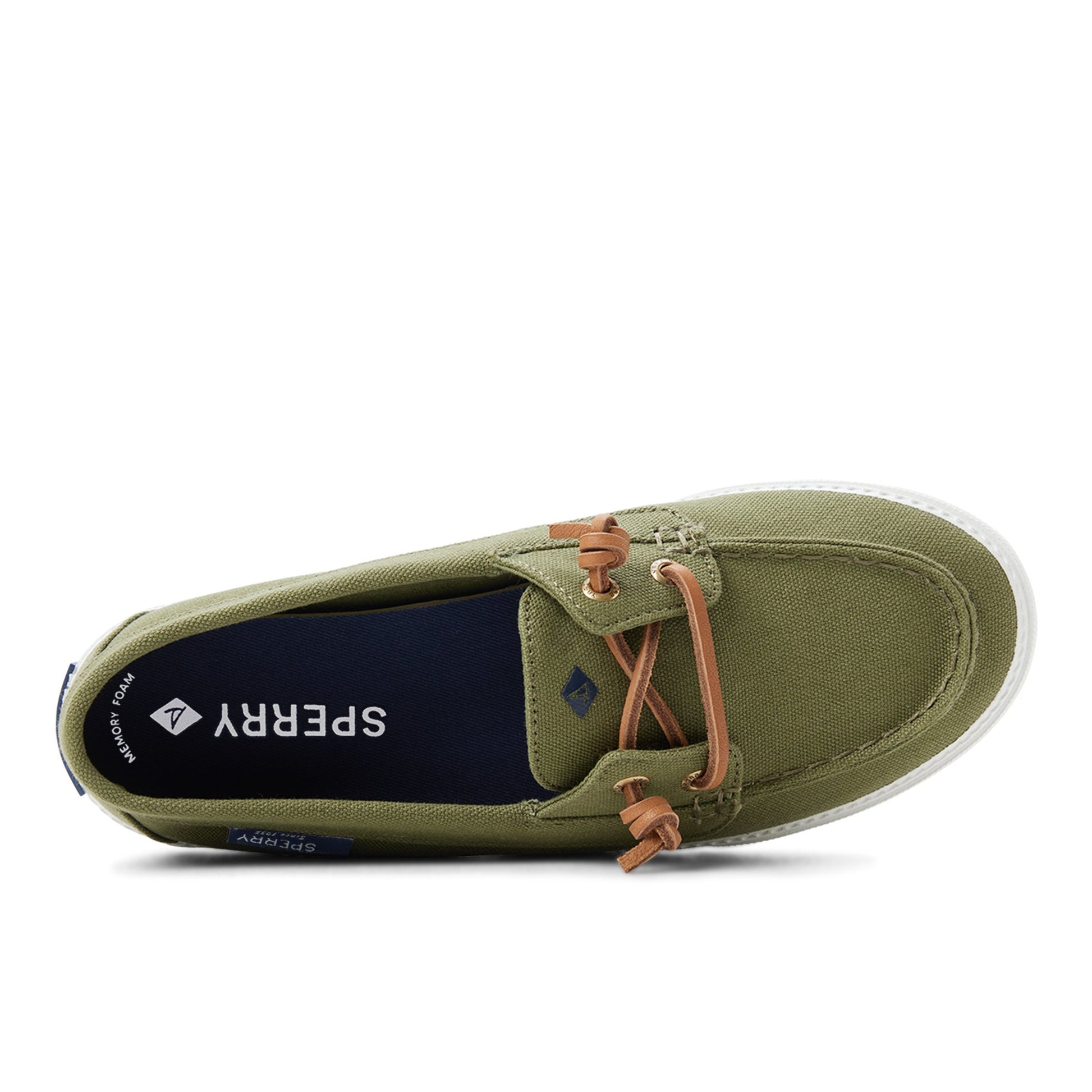 Top-down view of the Khaki Lounge Away Sneaker Slip Ons