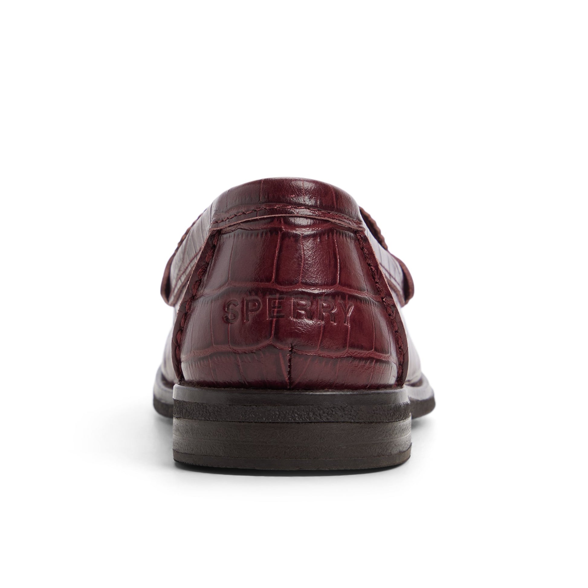 Three-quarter angle of Bordo Seaport Penny Loafer Penny Loafer's front side