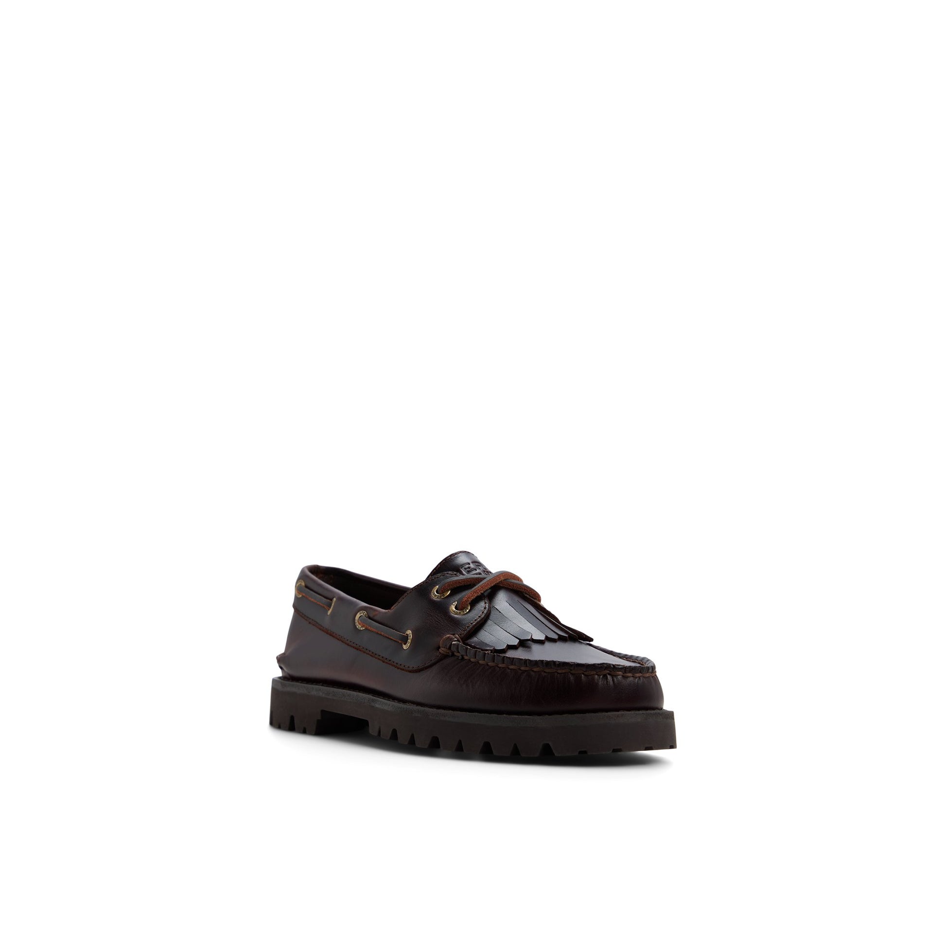 Side view of Amaretto Authentic Original™ Kiltie Lug Loafer