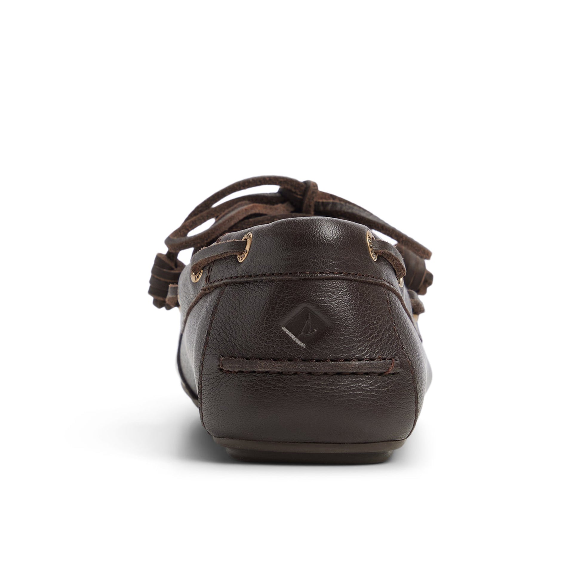 Three-quarter angle of Dark brown Boat Shoe Driver Loafer Driver Shoes's front side