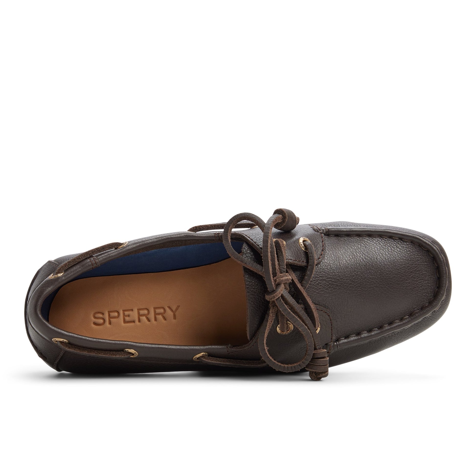 Top-down view of the Dark brown Boat Shoe Driver Loafer Driver Shoes
