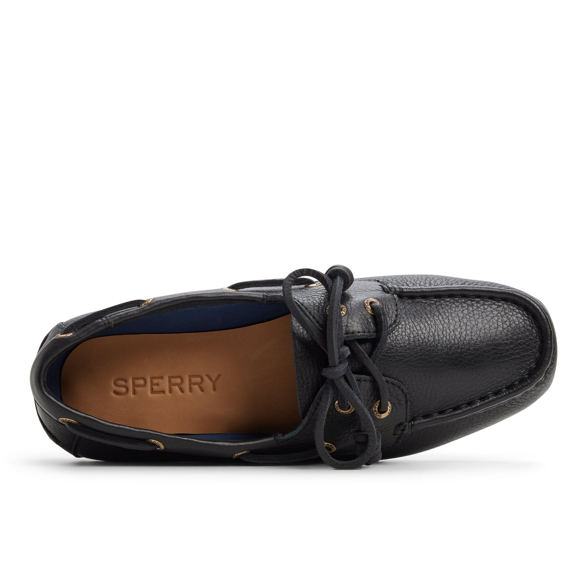 Top-down view of the Black Boat Shoe Driver Loafer Driver Shoes