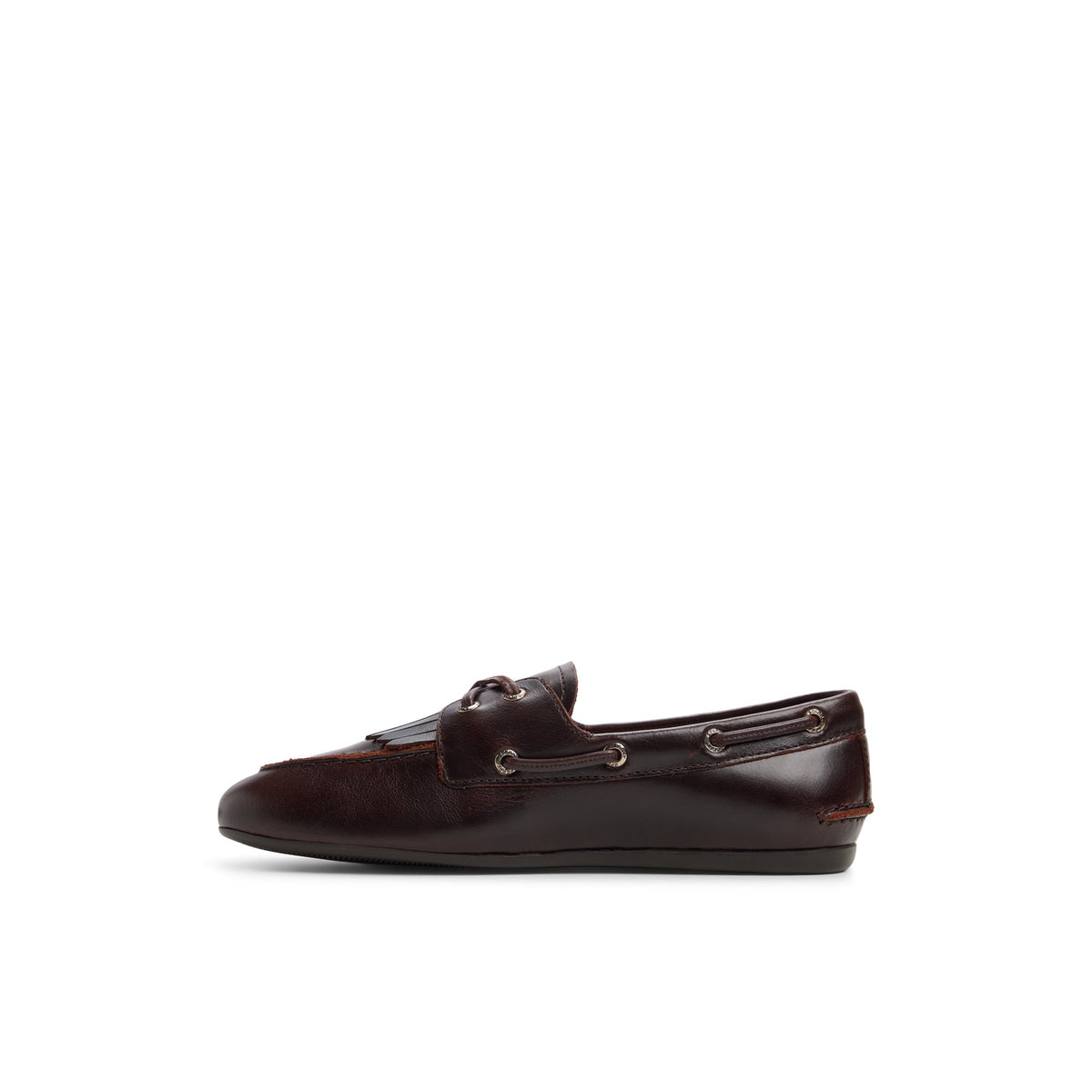 Three-quarter angle of Amaretto Slim Kilt Boat Shoe Loafer Moccasin Casual Shoes's back side