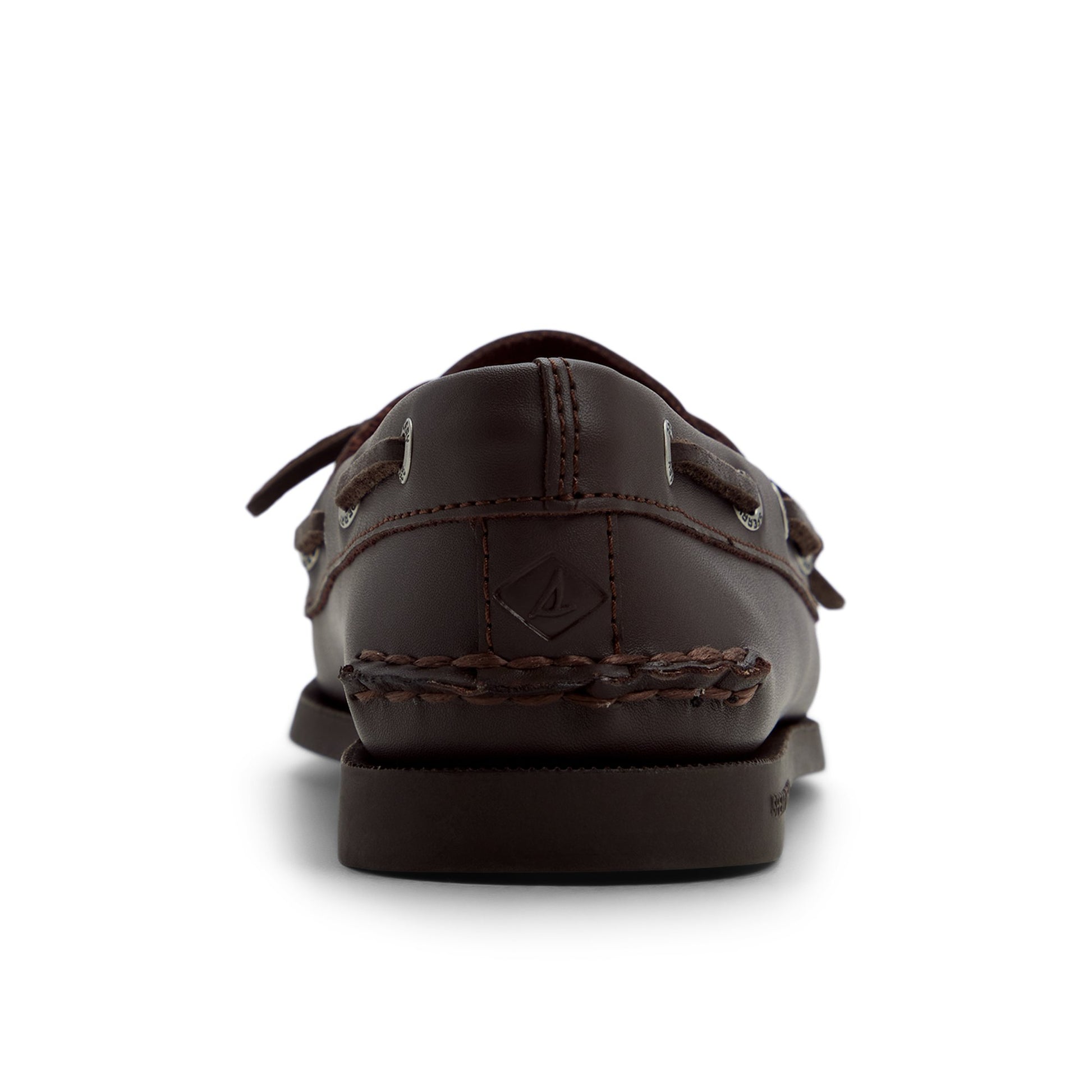 Angle de trois quarts de la face avant de Brun foncé Authentic Original™ 1 Eye Boat Shoe Boat Shoe