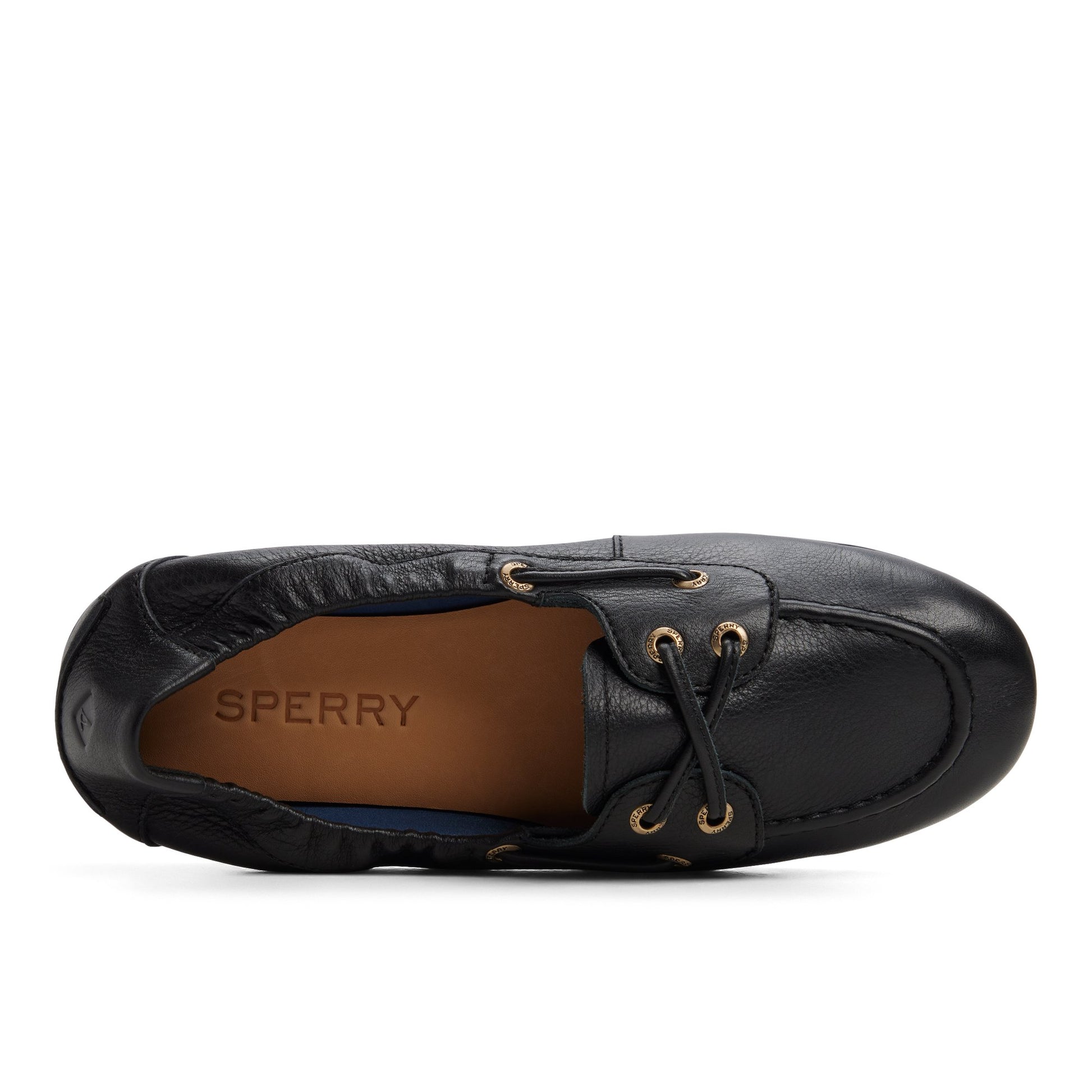 Top-down view of the Black Slim Sail Boat Shoe Boat Shoe