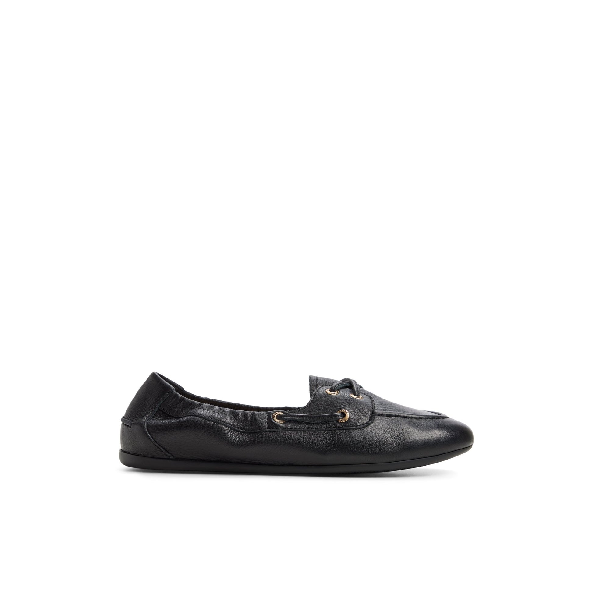 Main View of Black Slim Sail Boat Shoe Boat Shoe for Womens