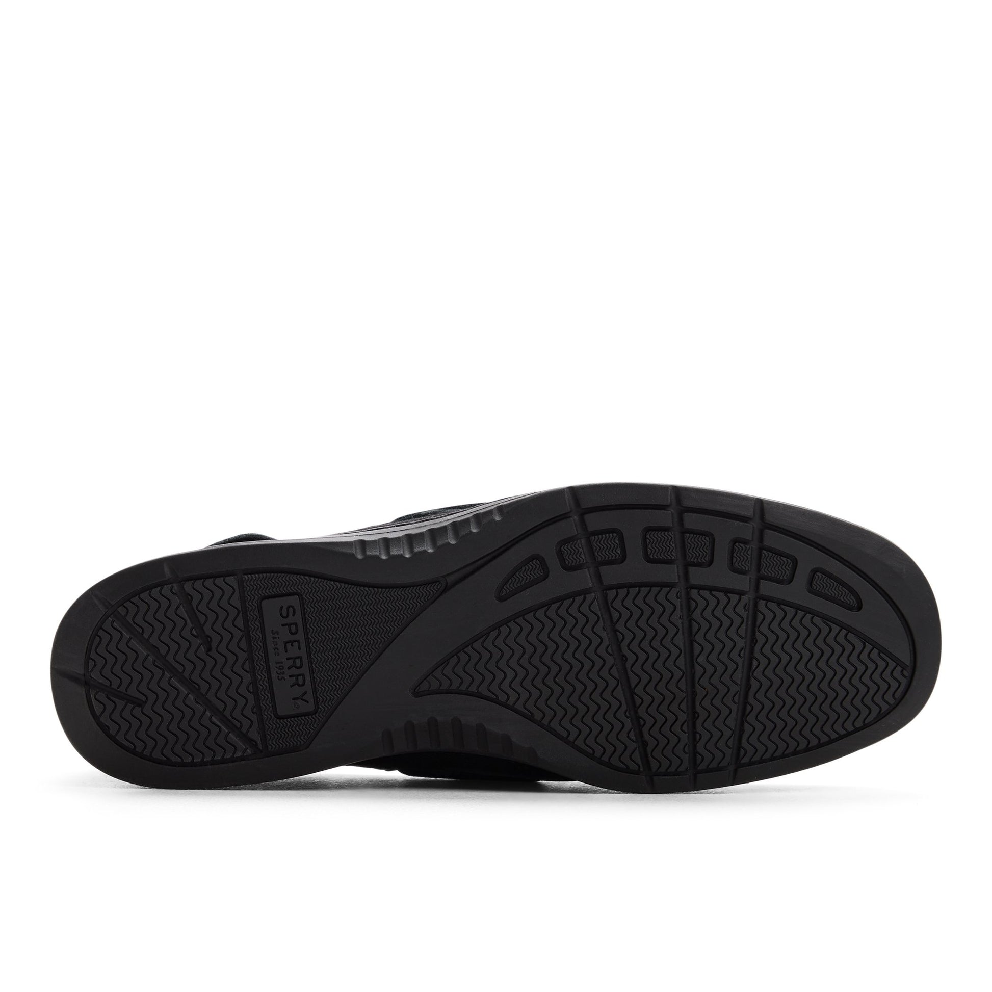 Close-up of the Black/black Bluefish 2 Eye Boat Shoe Boat Shoe