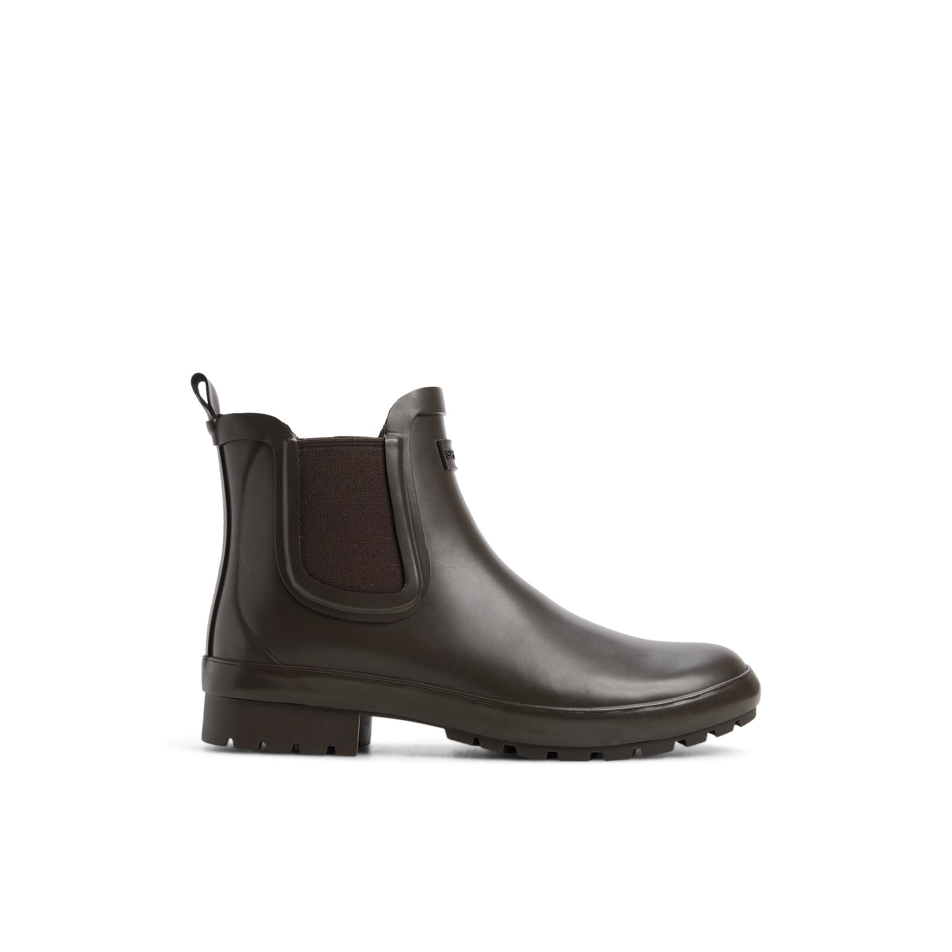 Main View of Dark brown Drizzle Chelsea Rain Boot Chelsea Rain Boot for Womens