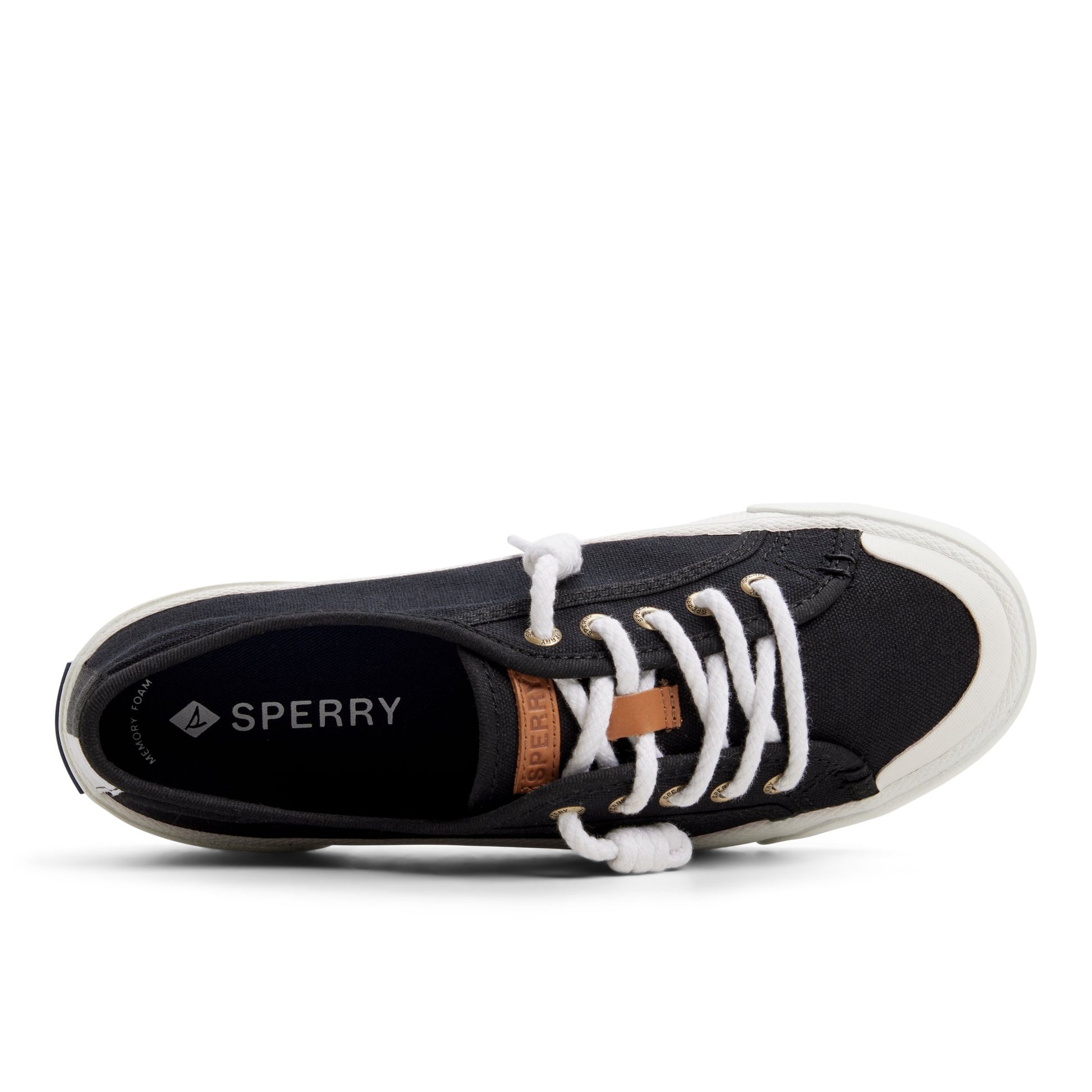 Top-down view of the Black Pierwave 2 Lace to Toe Sneaker Low Top Sneakers
