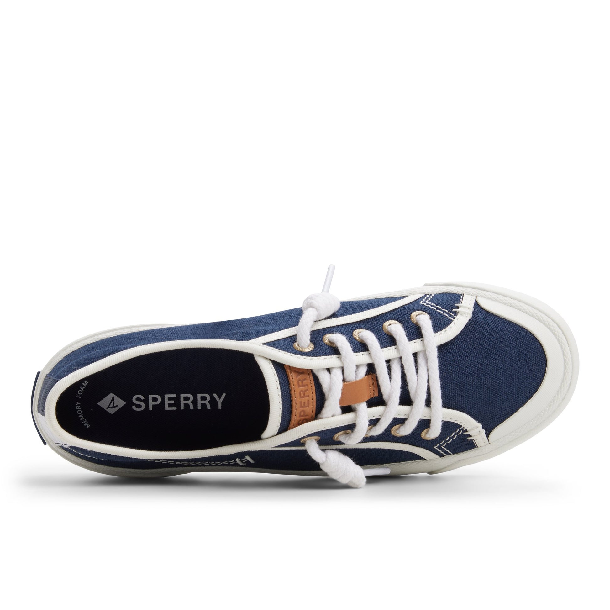 Top-down view of the Navy Pierwave 2 Lace to Toe Sneaker Low Top Sneakers
