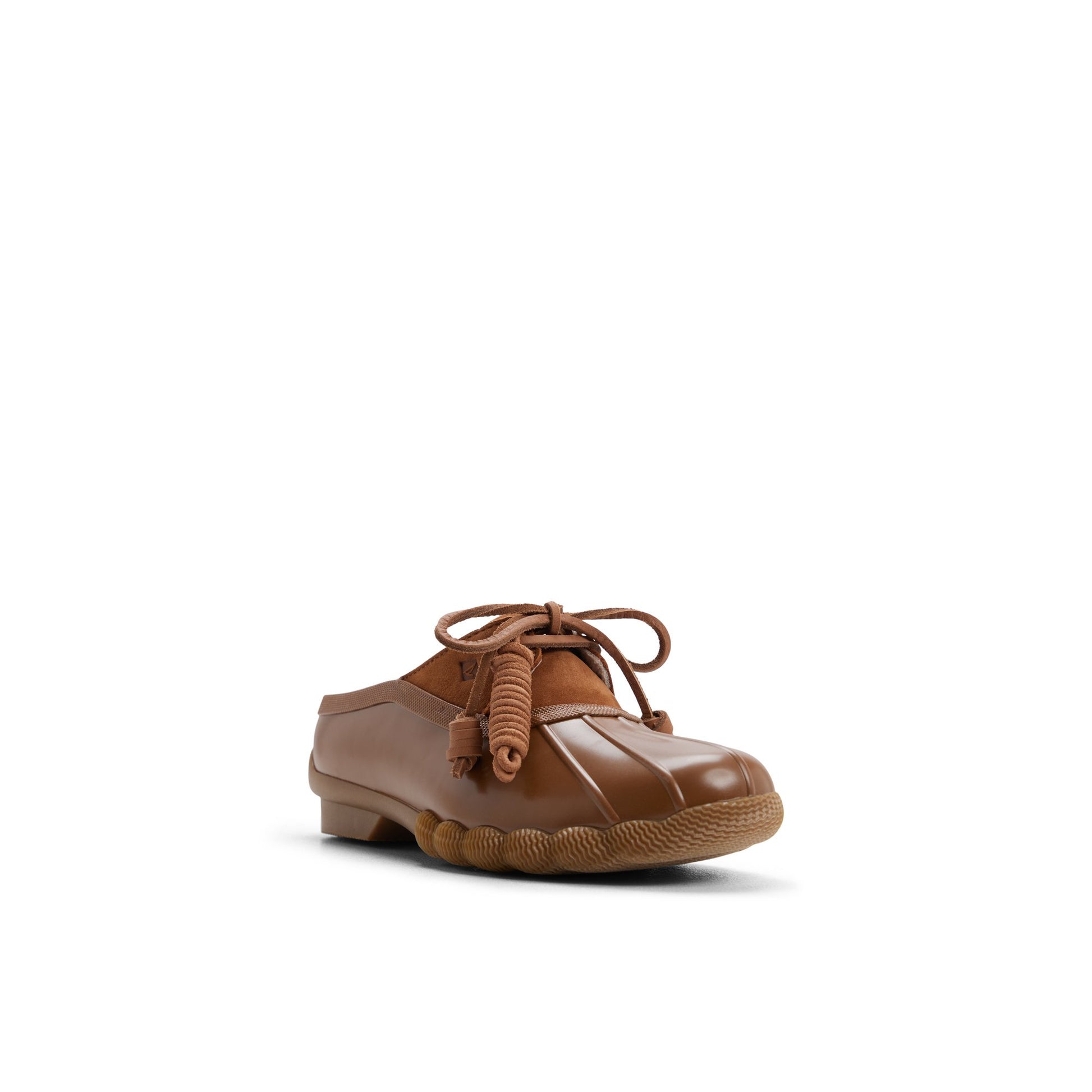 Side view of Tan Saltwater™ Duck Mule Clog Duck Mule Shoes
