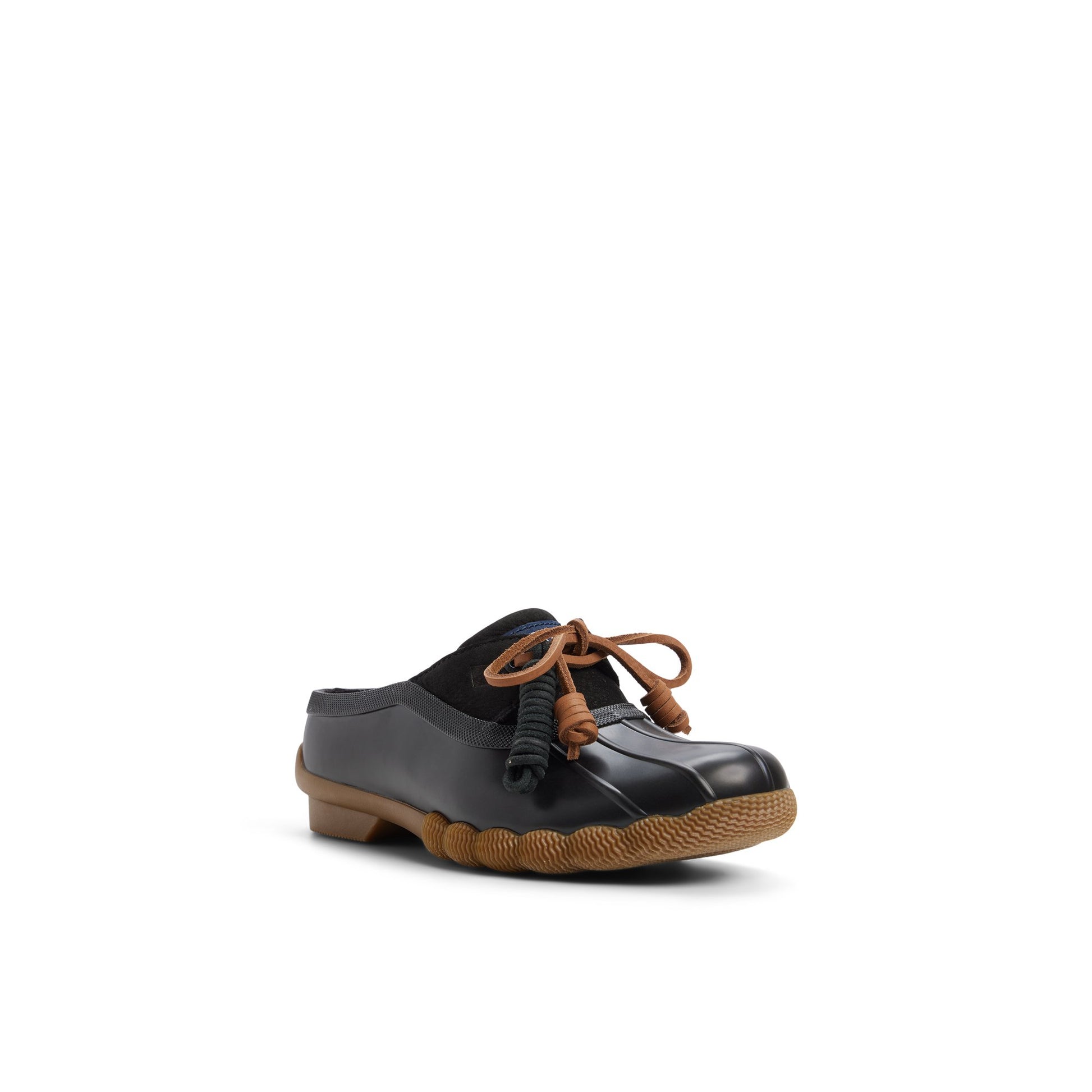 Side view of Black Saltwater™ Duck Mule Clog Duck Mule Shoes