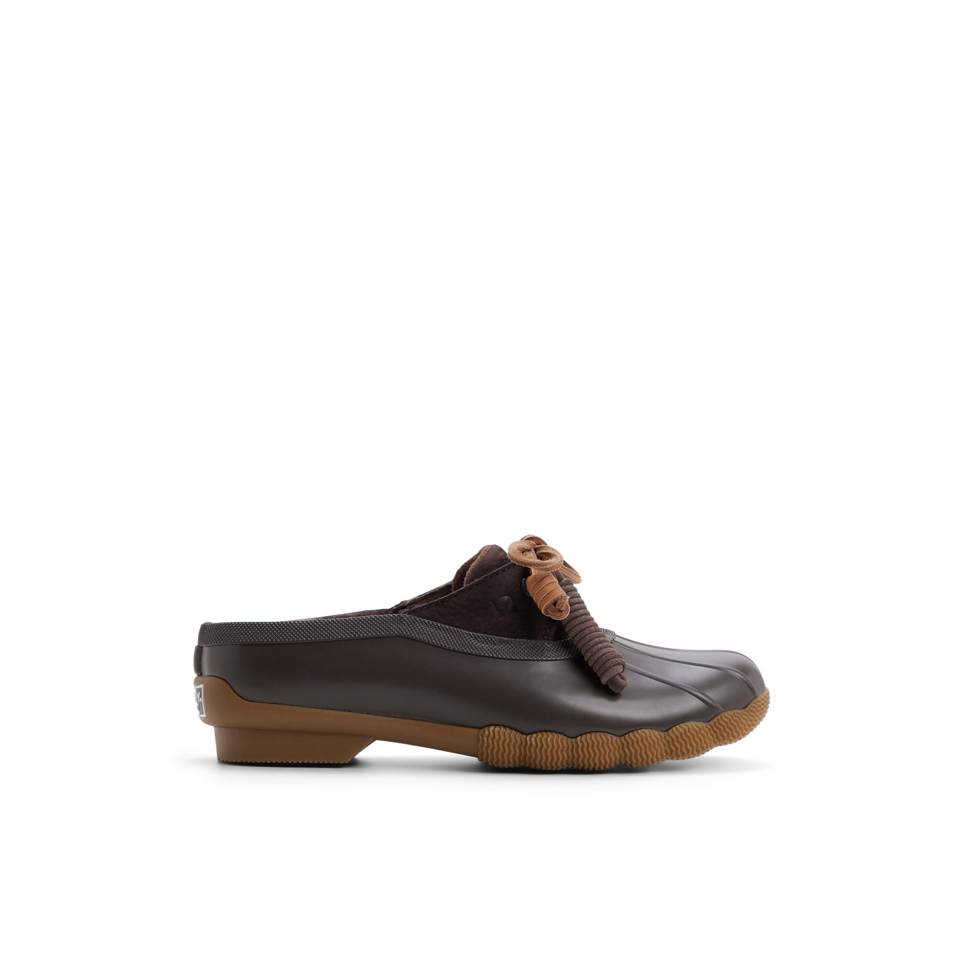 Main View of Dark brown Saltwater™ Duck Mule Clog Duck Mule Shoes for Womens