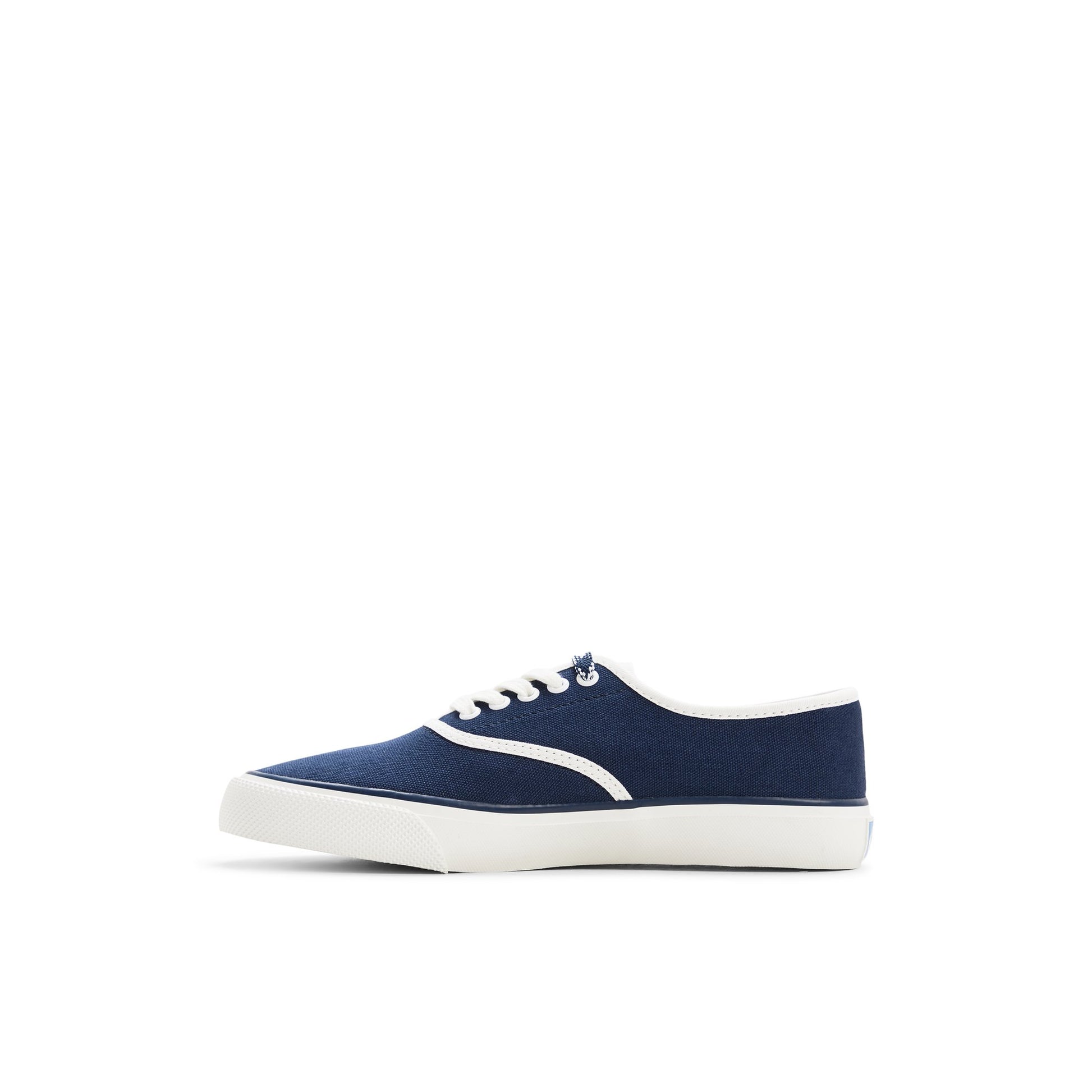 Three-quarter angle of Navy CVO Sneaker 2.0 's back side
