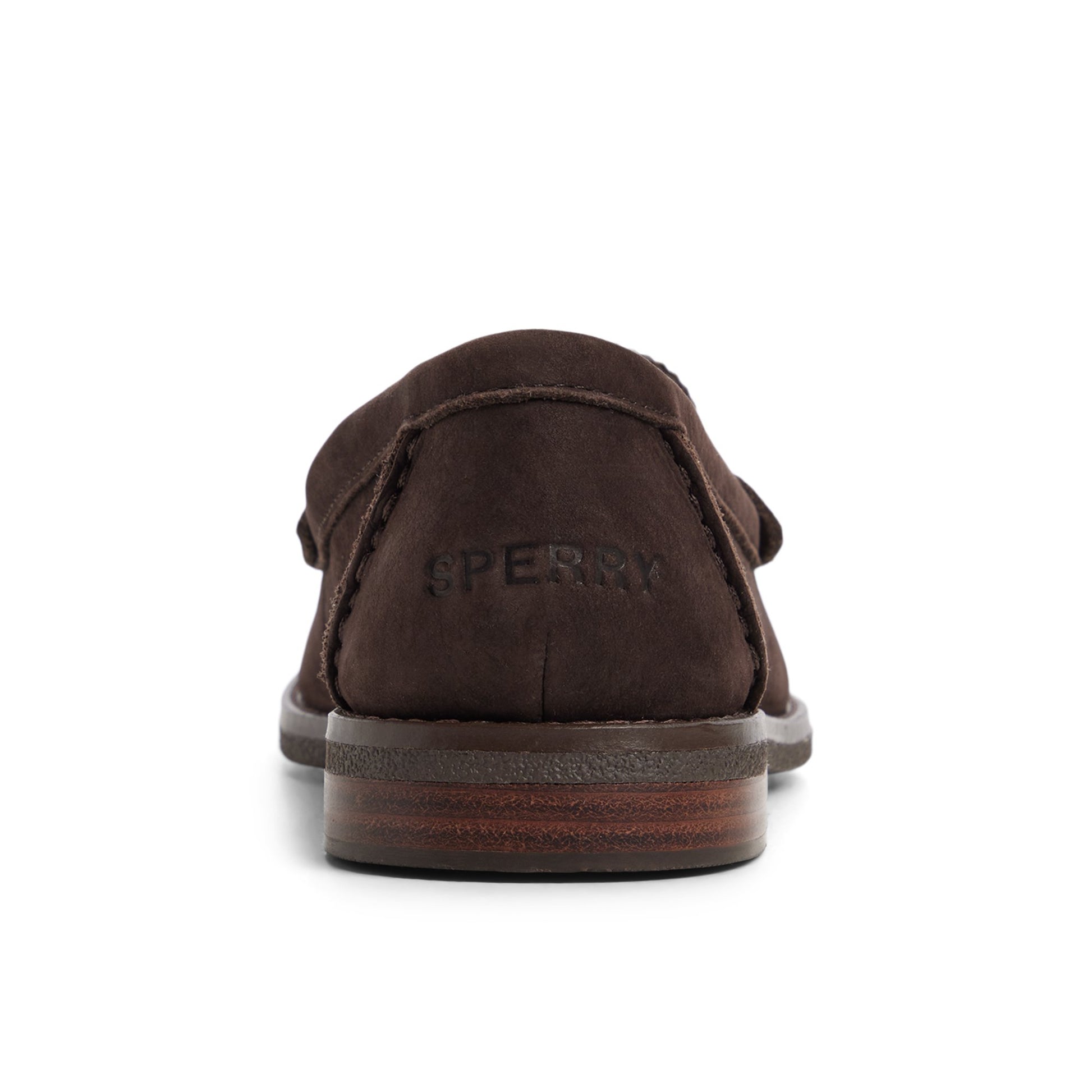 Three-quarter angle of Dark brown Seaport Penny Loafer Penny Loafer's front side