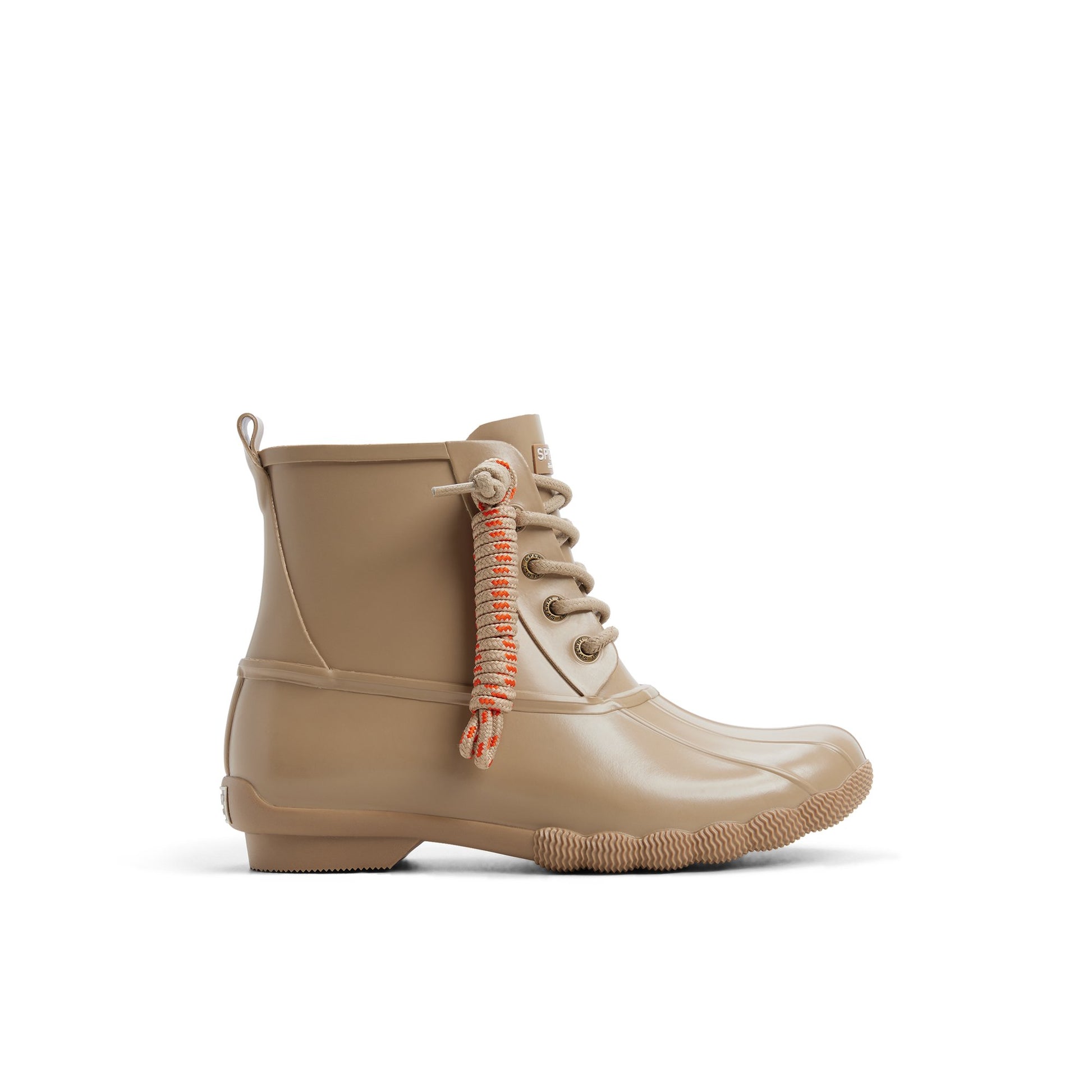 Main View of Taupe Saltwaterrub_wm Duck Boots for Womens