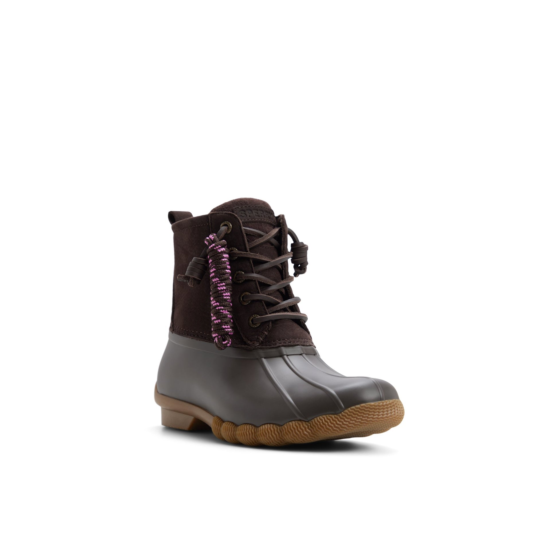 Side view of Dark brown Saltwater™ Duck Lug Boot Duck Boots