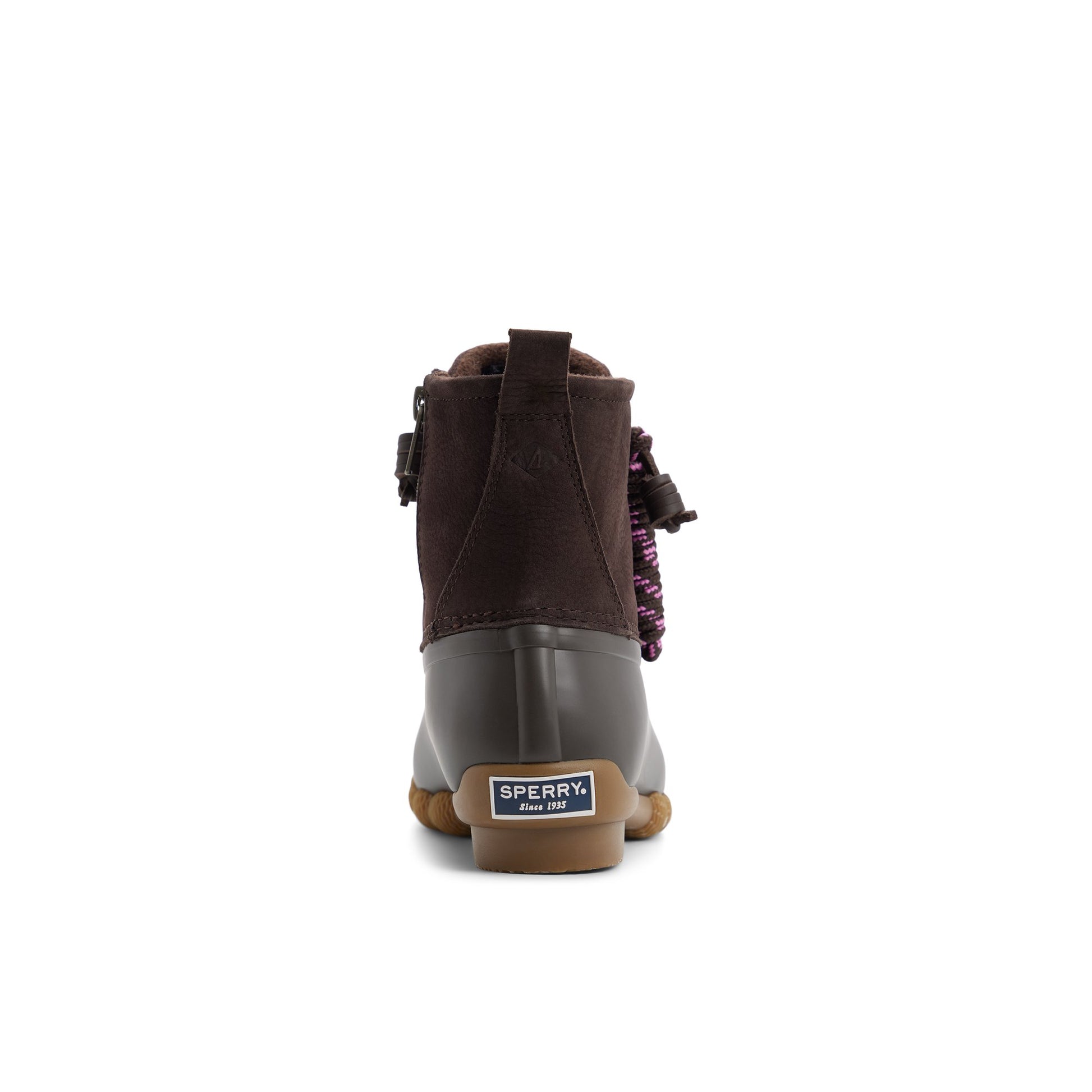 Three-quarter angle of Dark brown Saltwater™ Duck Lug Boot Duck Boots's front side