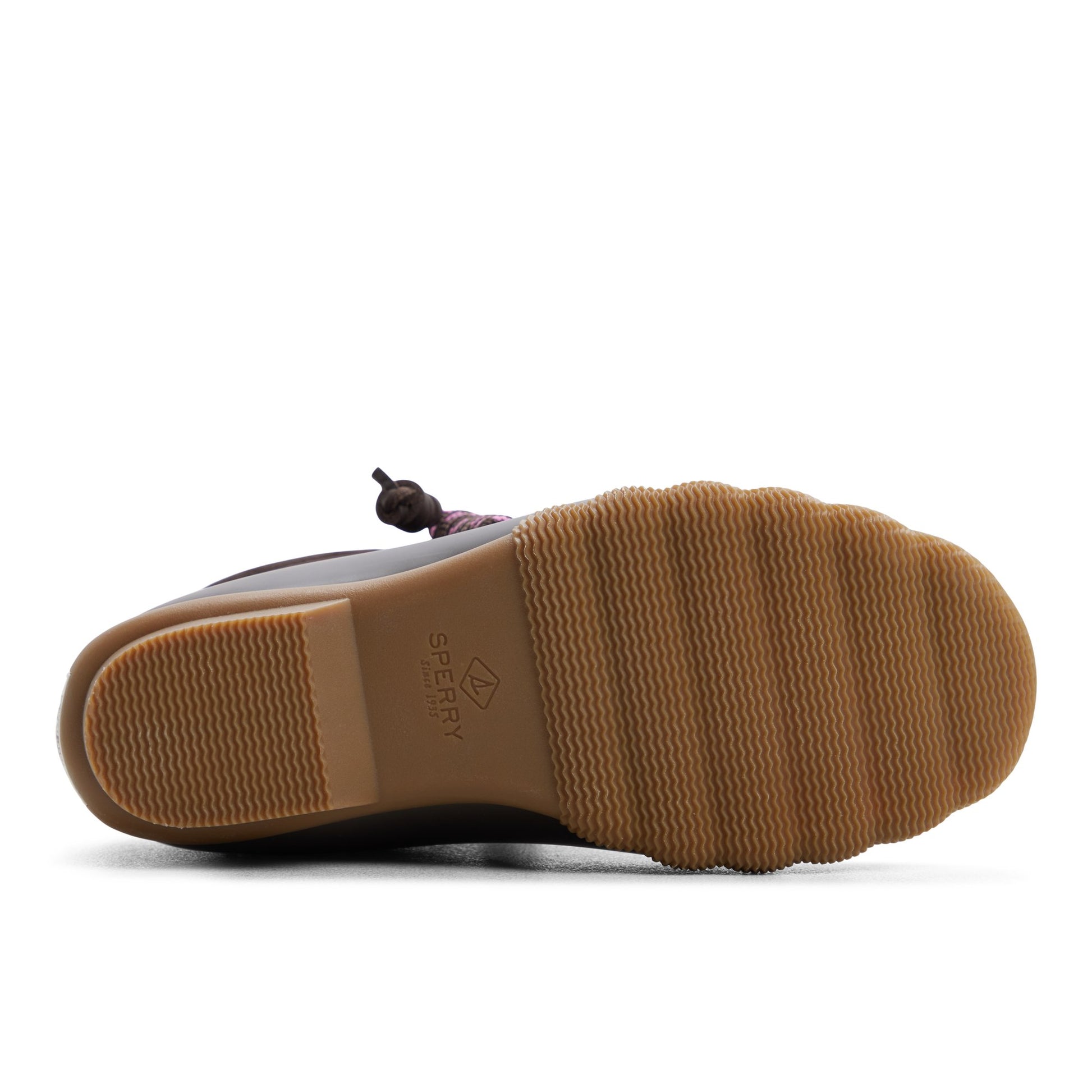 Close-up of the Dark brown Saltwater™ Duck Lug Boot Duck Boots