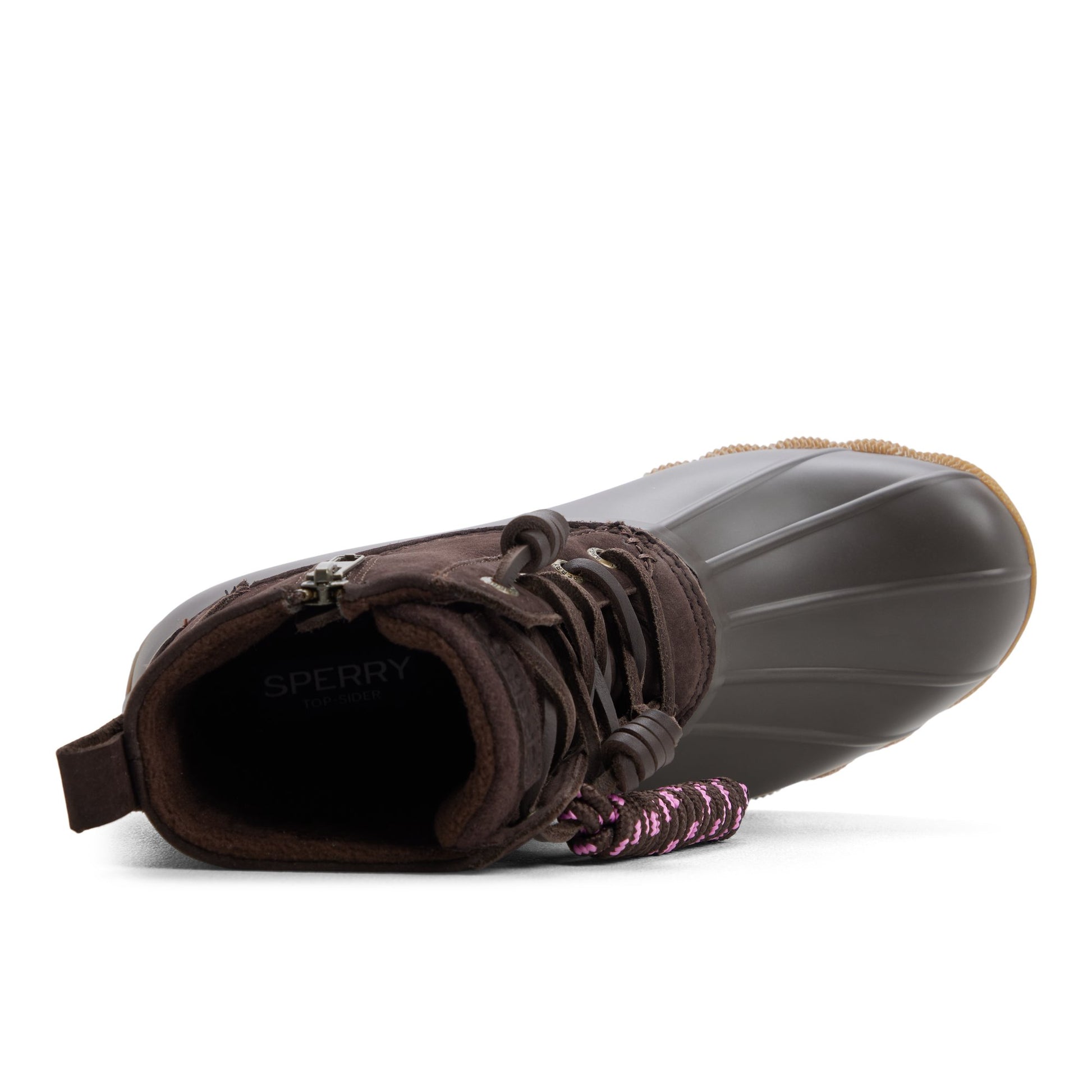 Top-down view of the Dark brown Saltwater™ Duck Lug Boot Duck Boots
